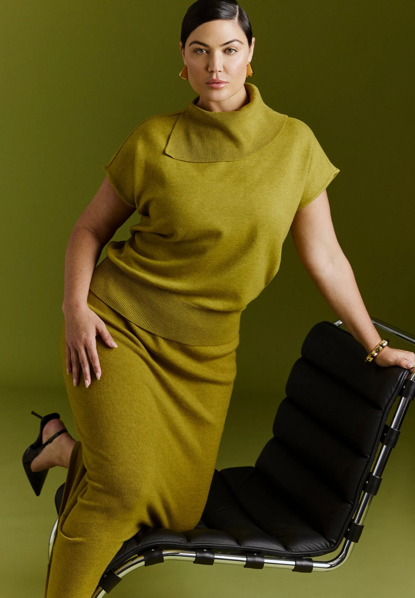 Asymmetrical Turtleneck Sweater