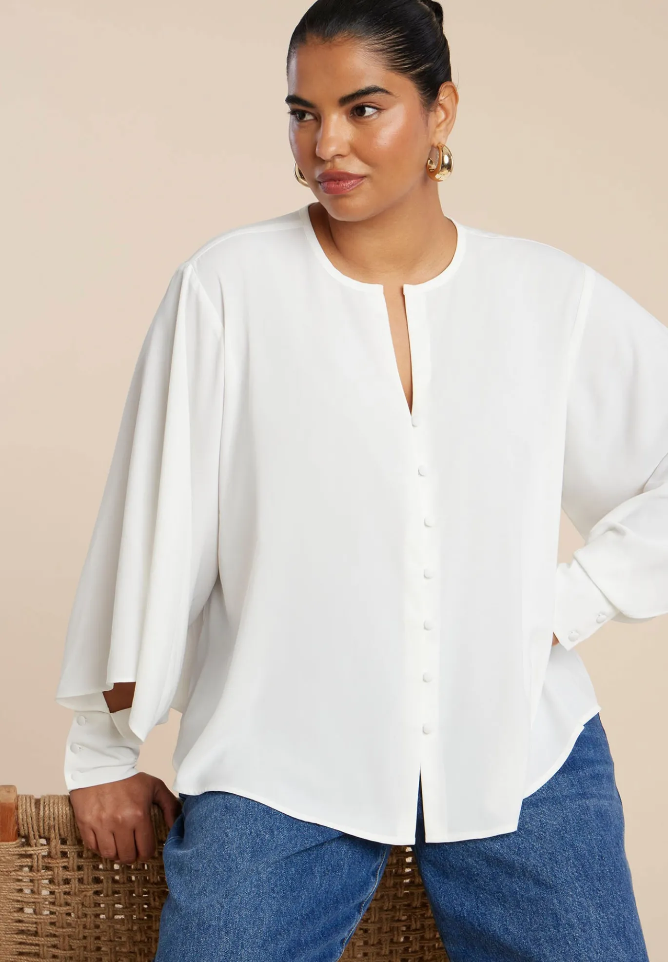 Bishop Sleeve Blouse