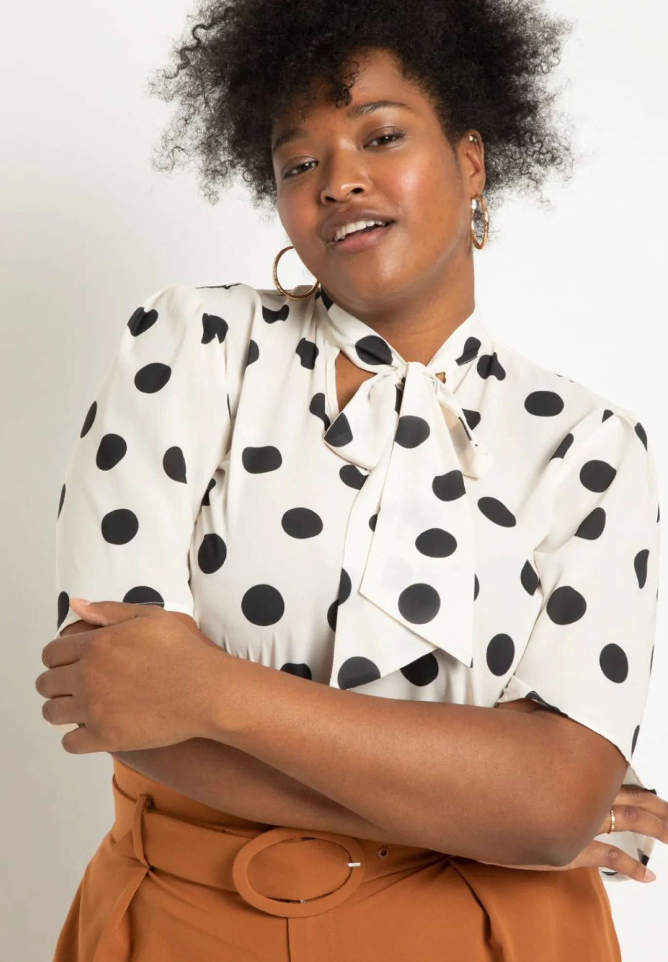 Bow Blouse with Flutter Sleeve