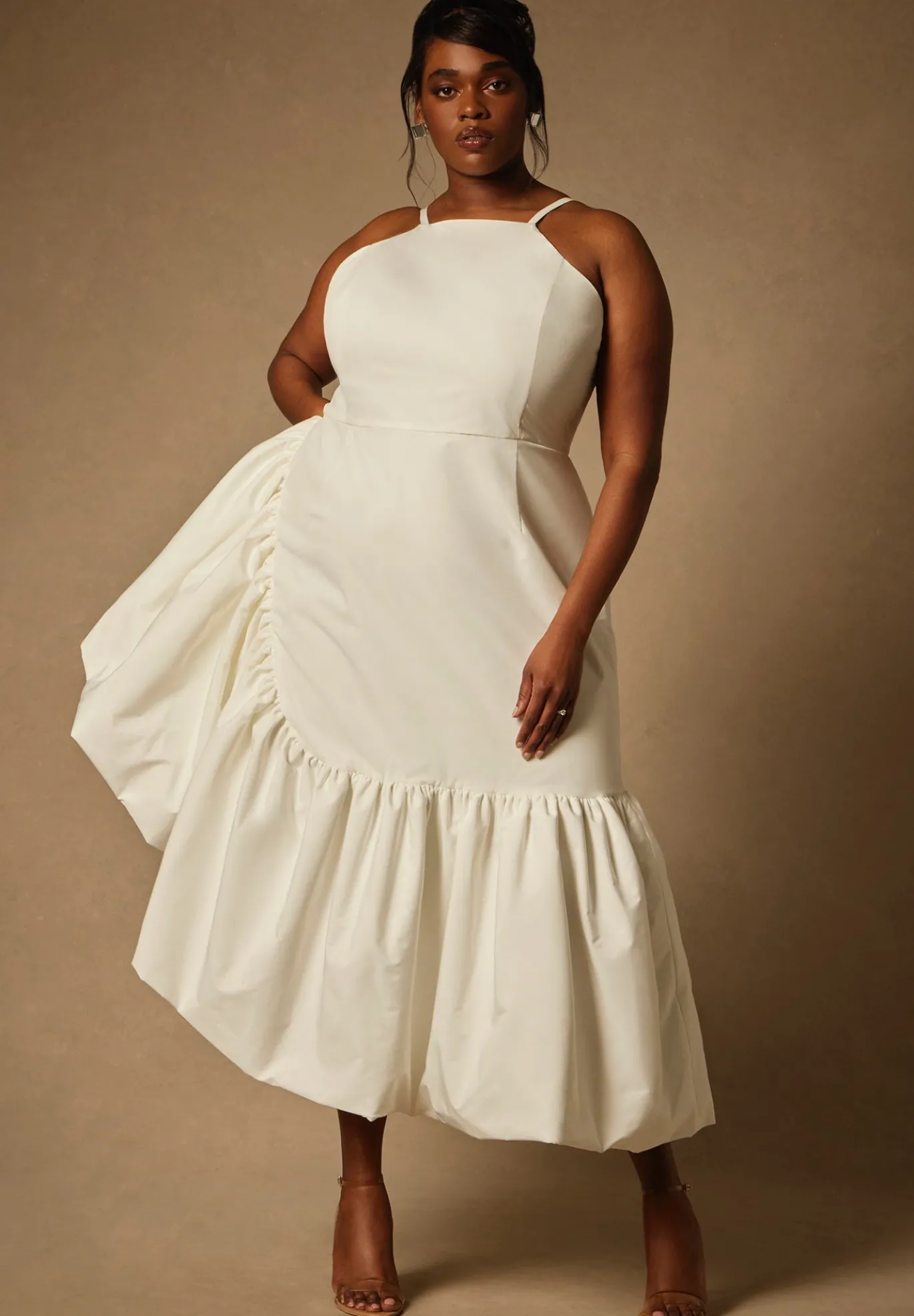 Bridal by ELOQUII Midi Flounce Dress