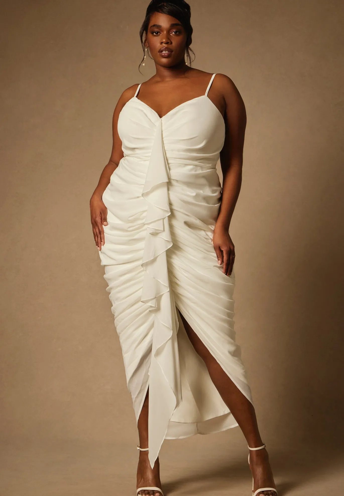 Bridal by ELOQUII Draped Dress With Cascade