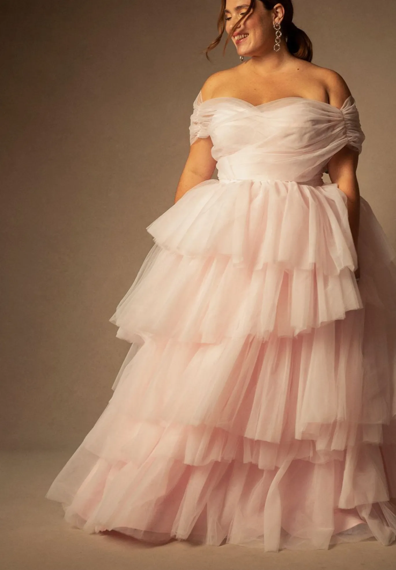 Bridal by ELOQUII Mixed Tulle Gown