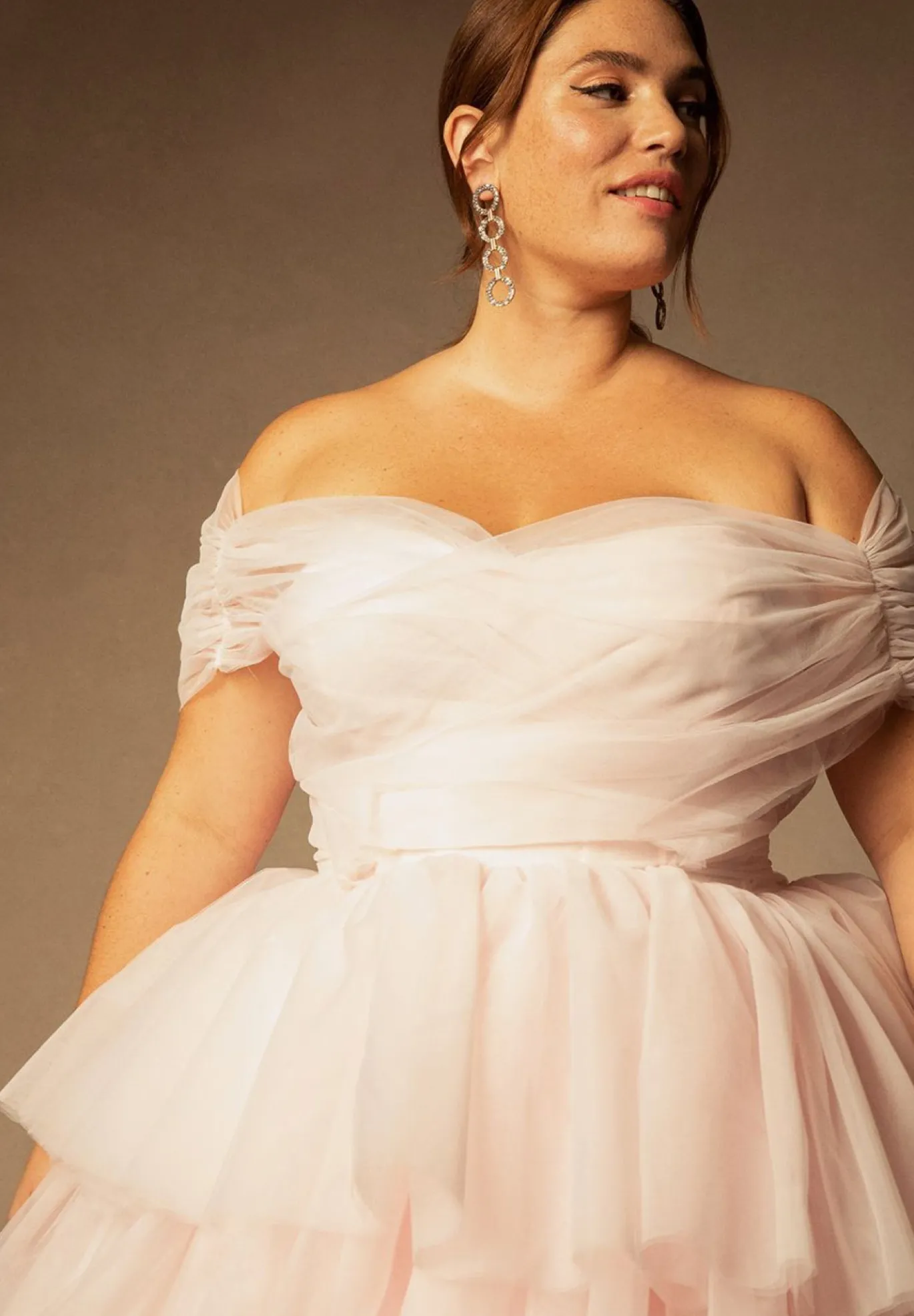 Bridal by ELOQUII Mixed Tulle Gown