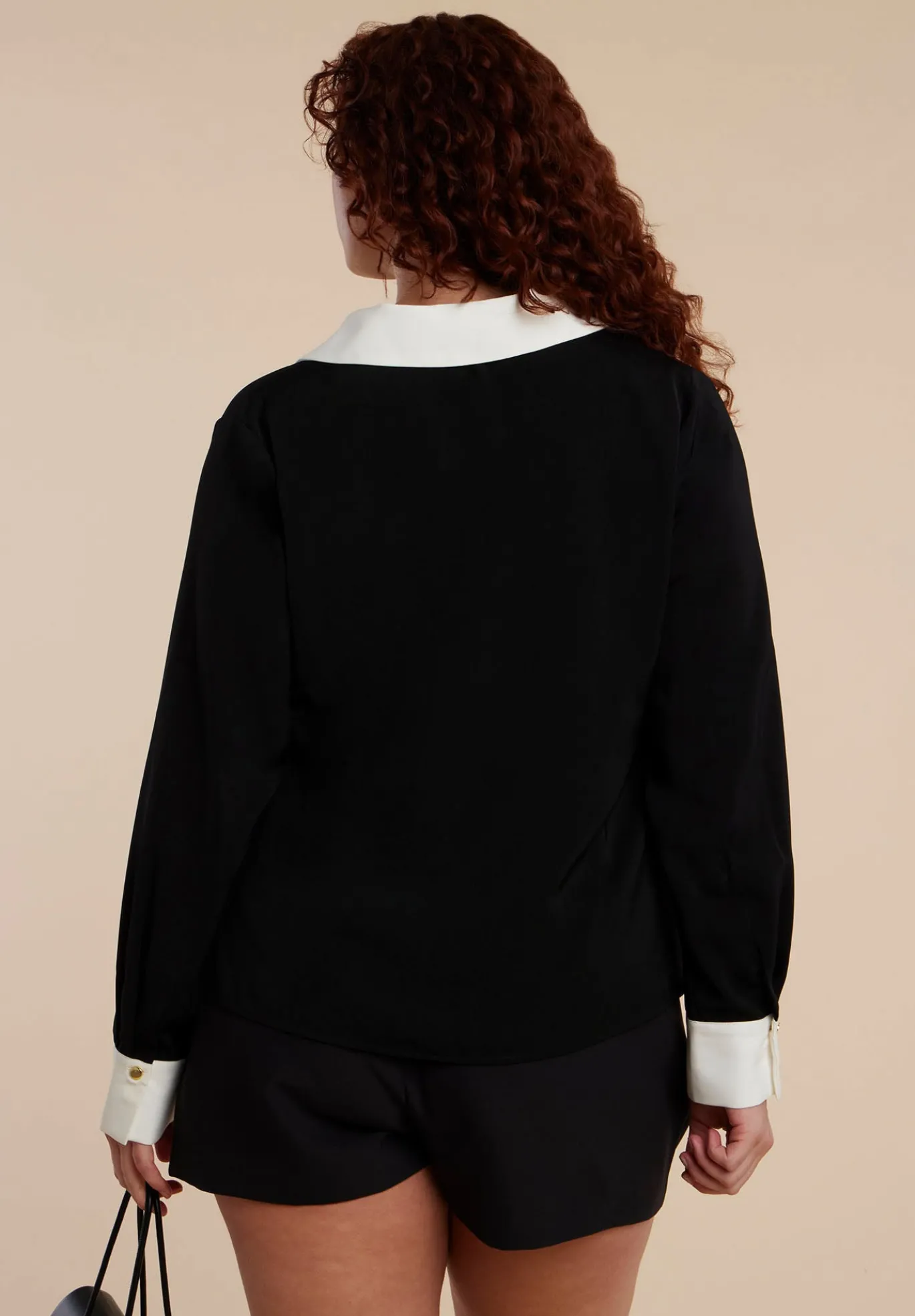 Combo Collared Long Sleeve Shirt