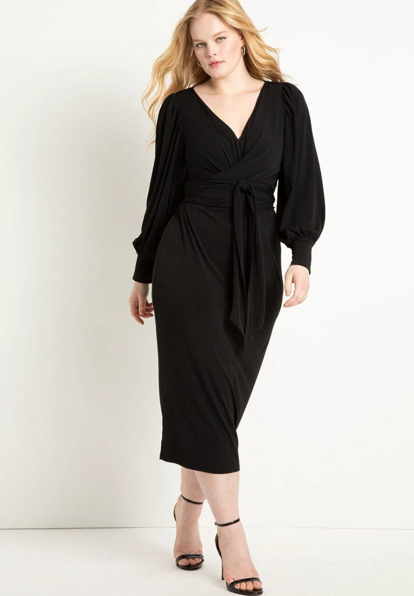 Cross Front Midi Dress