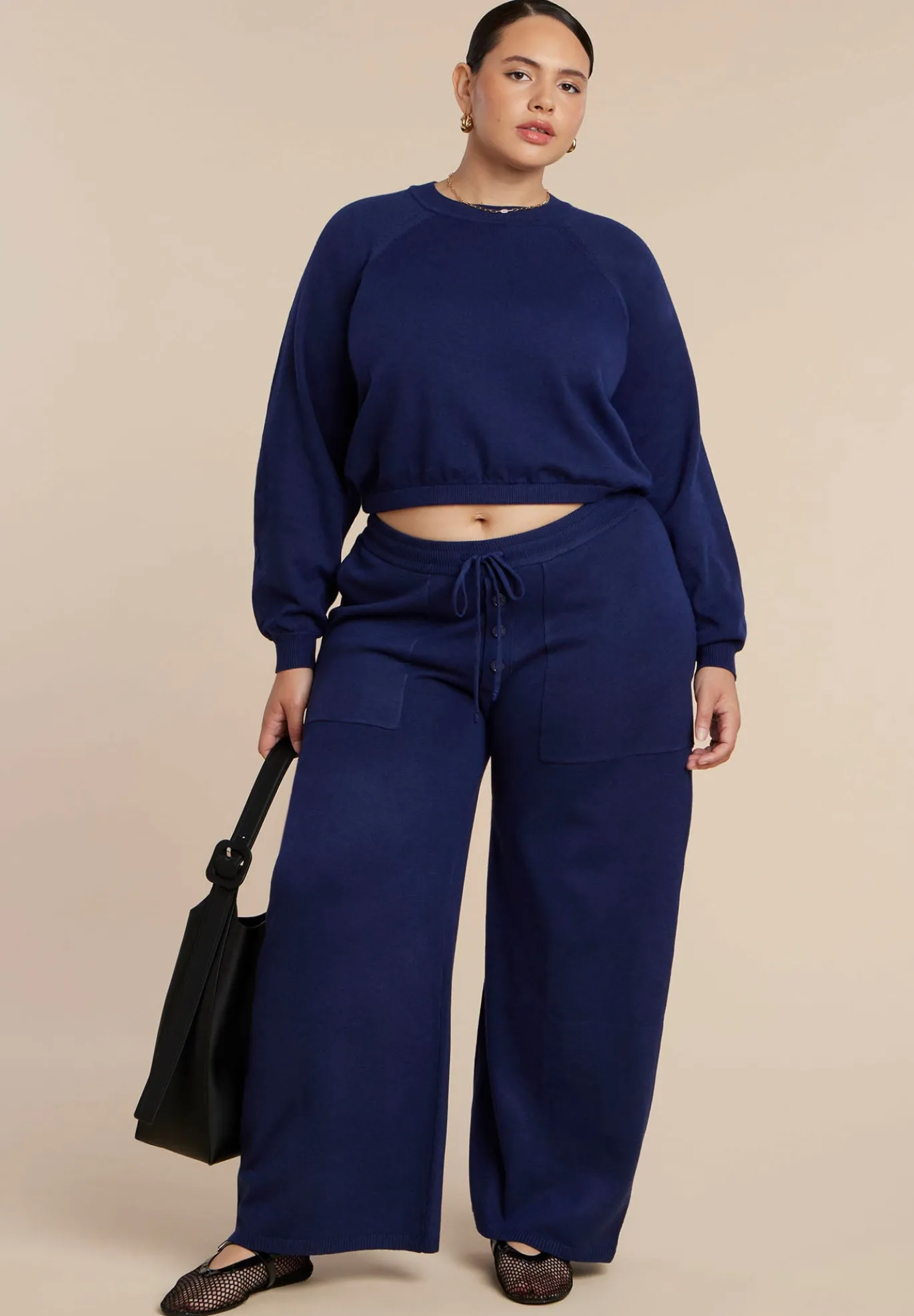 Drawstring Detail Sweater Pant