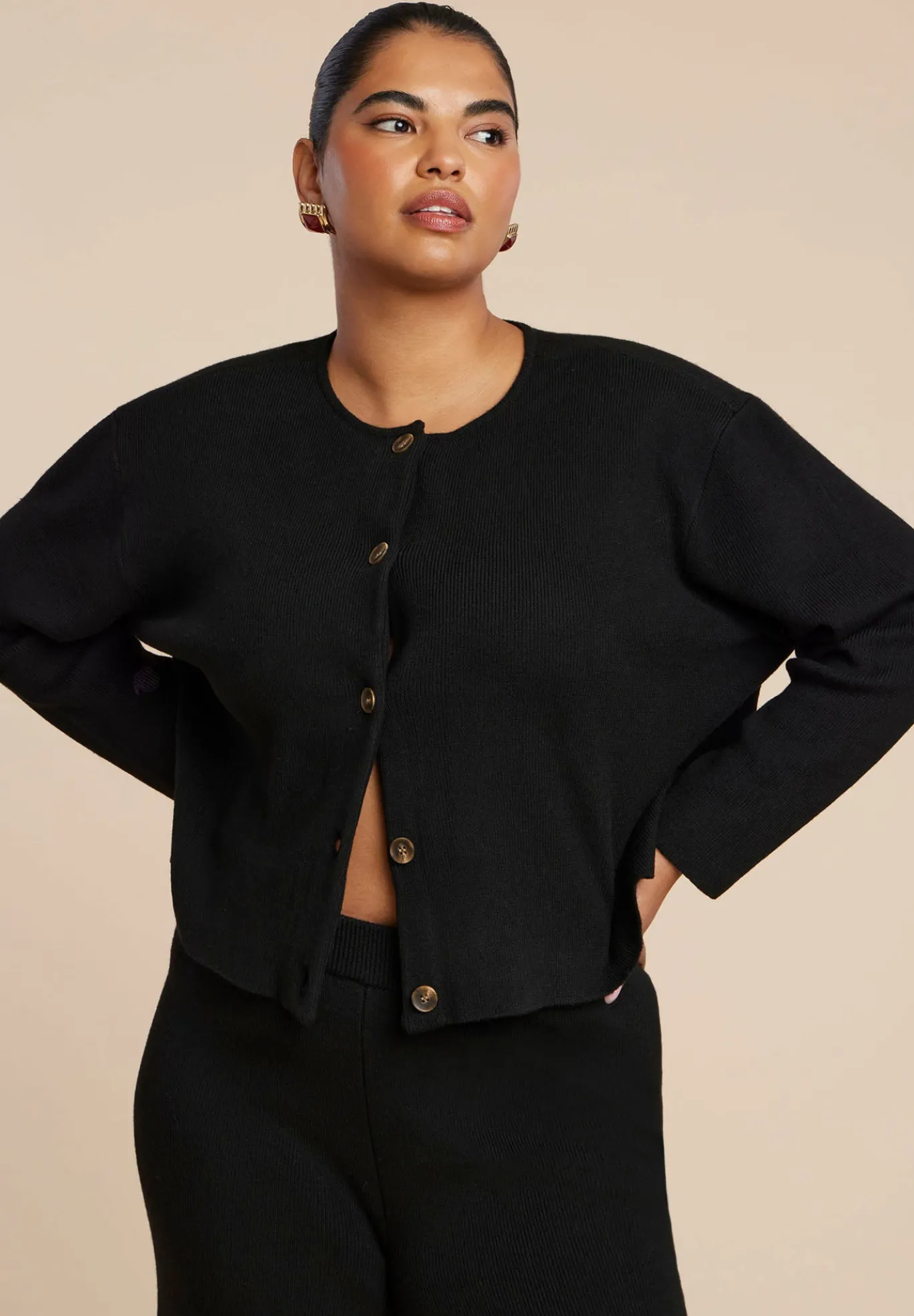 Drop Shoulder Cardigan