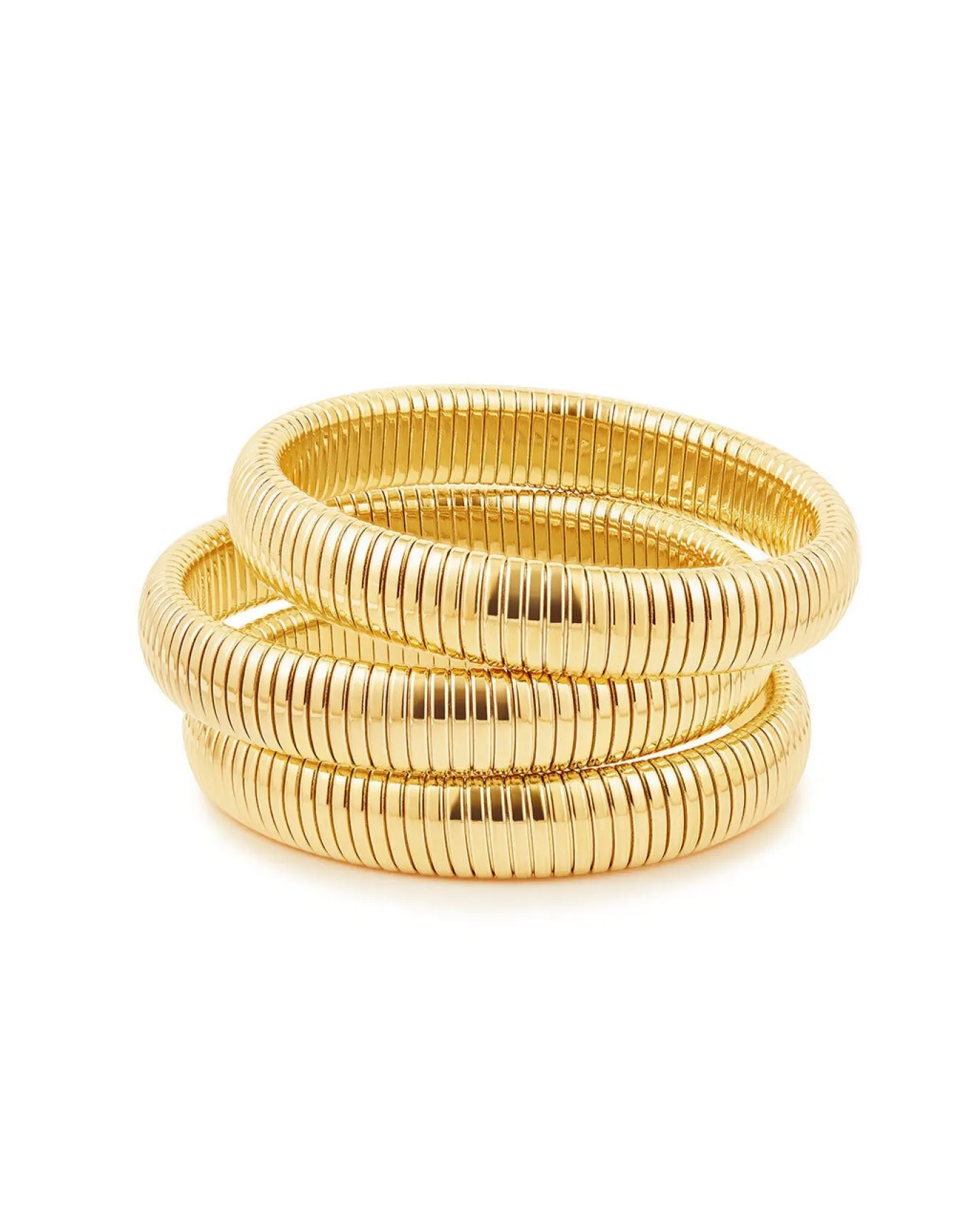 Flex Snake Chain Bracelet Set- Gold