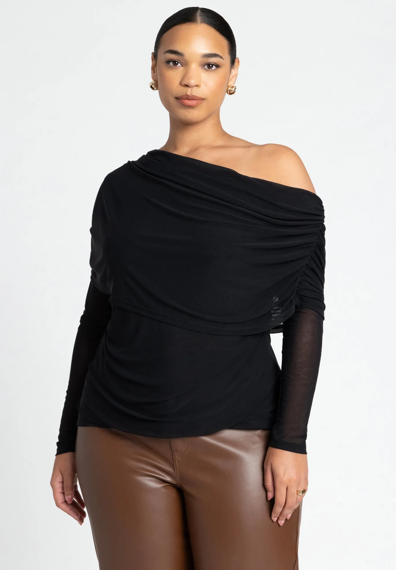 Foldover Drape Top
