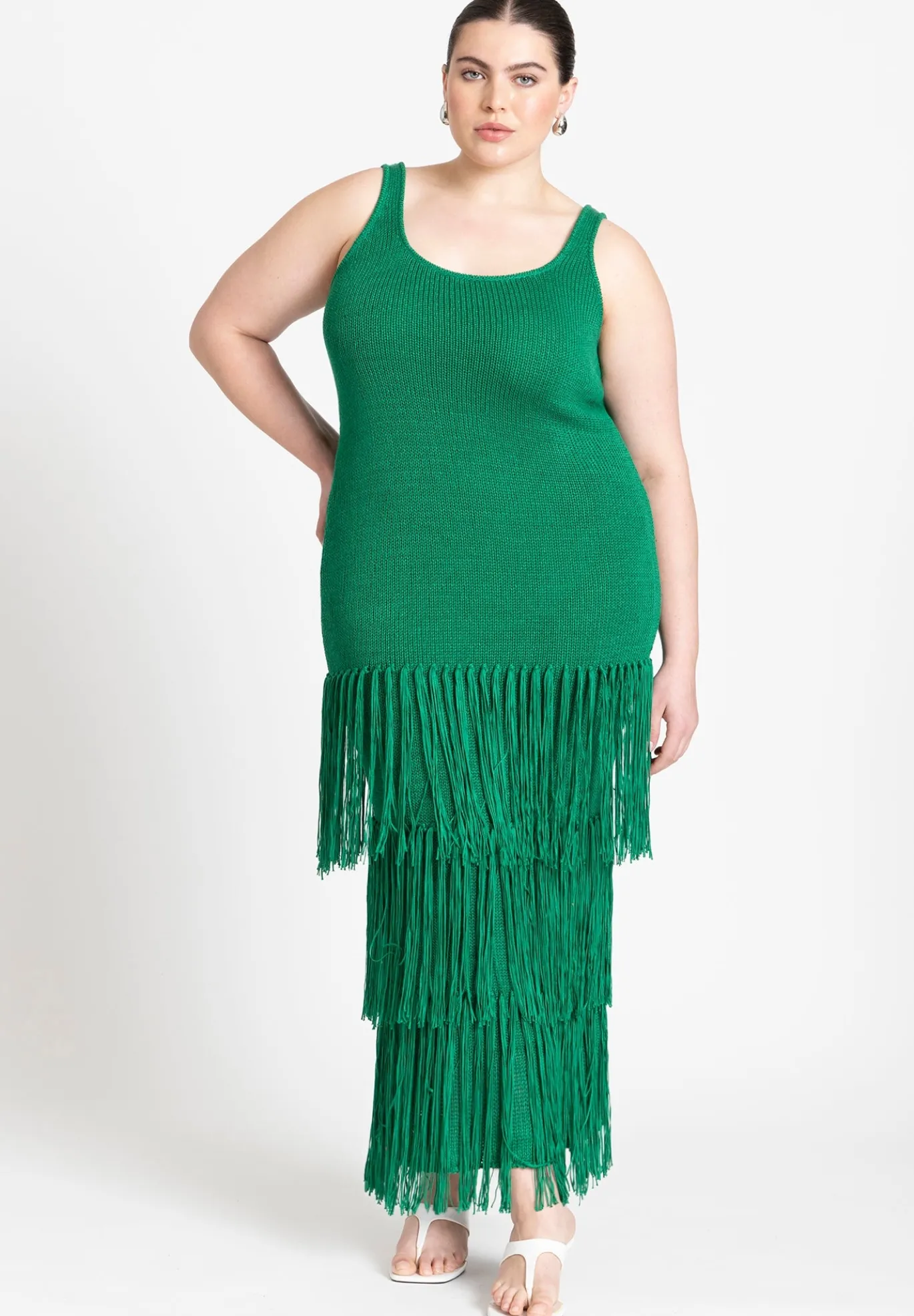 Fringe Sweater Dress