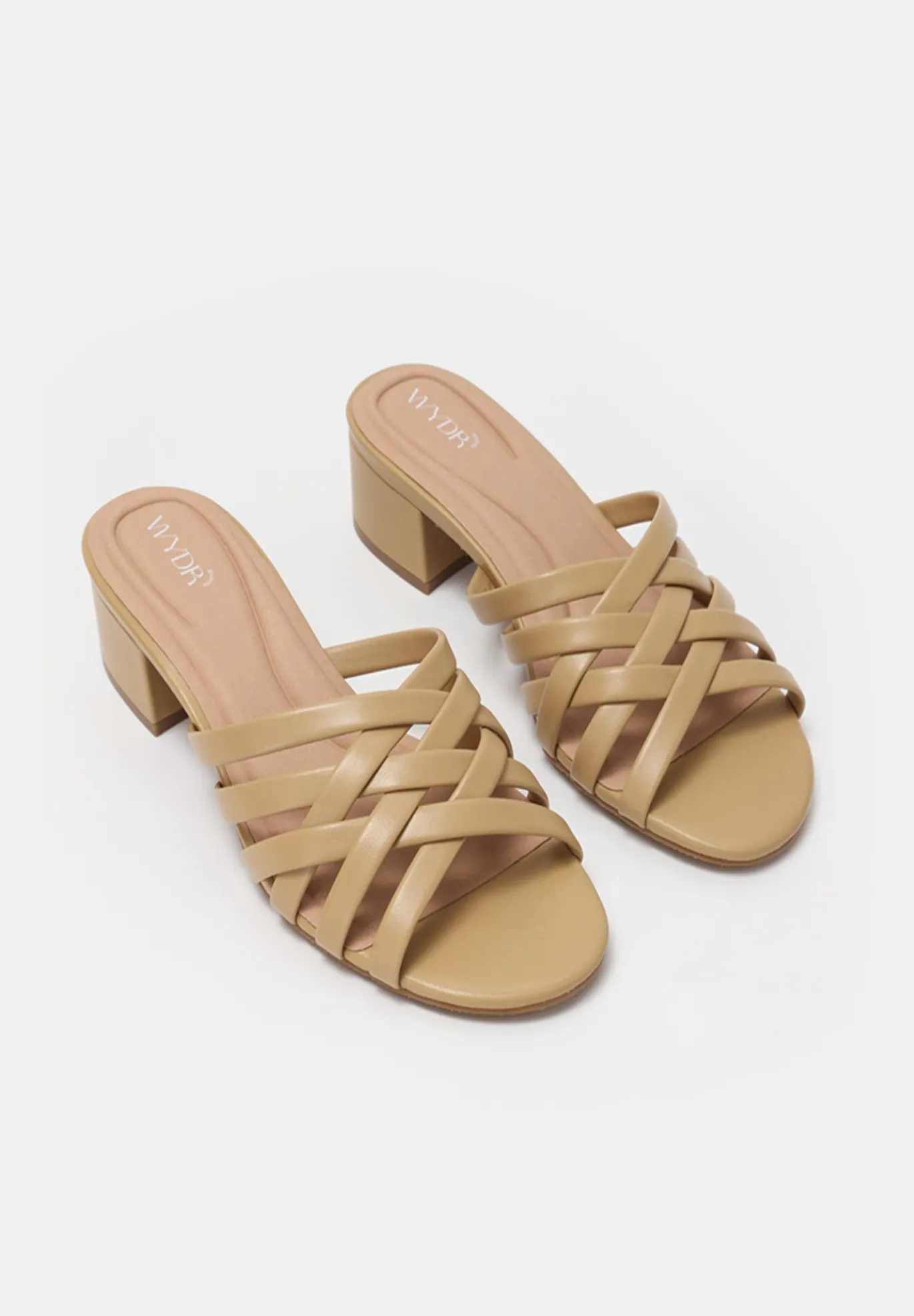 Gigi Block Heel Woven Sandals