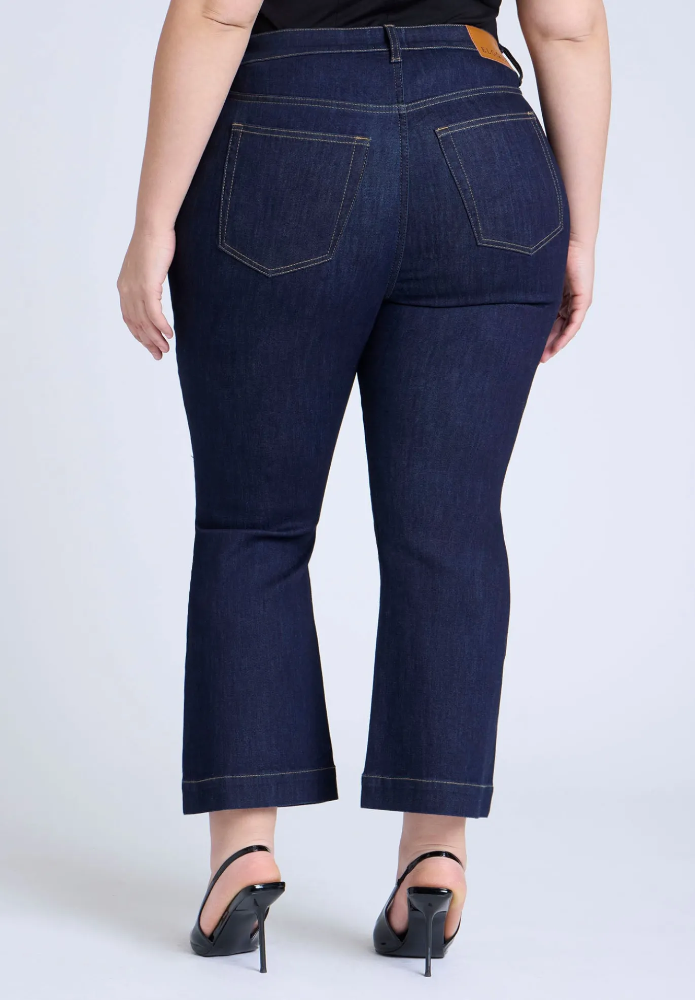 High Rise Crop Bootcut Jean