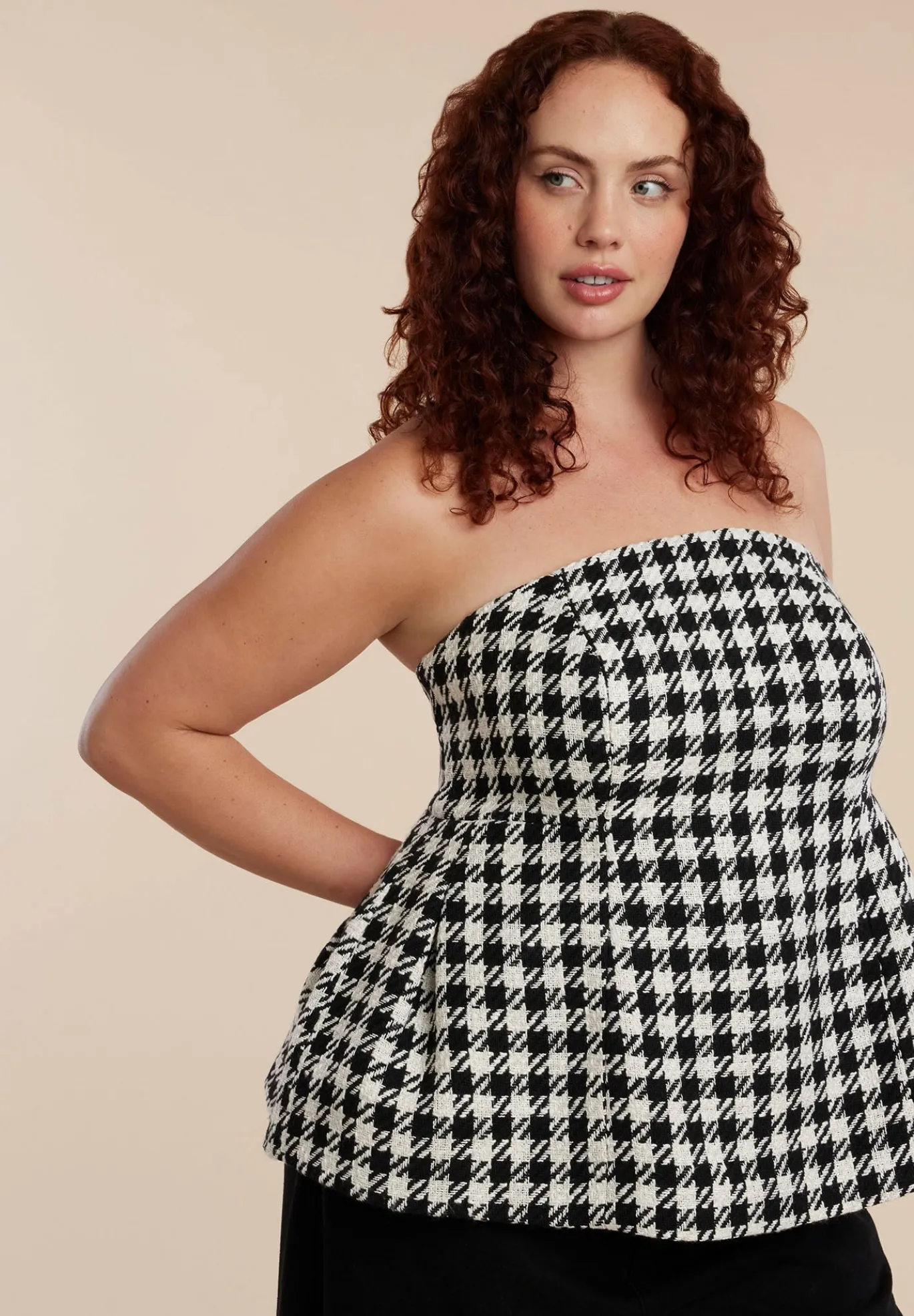 Houndstooth Bustier