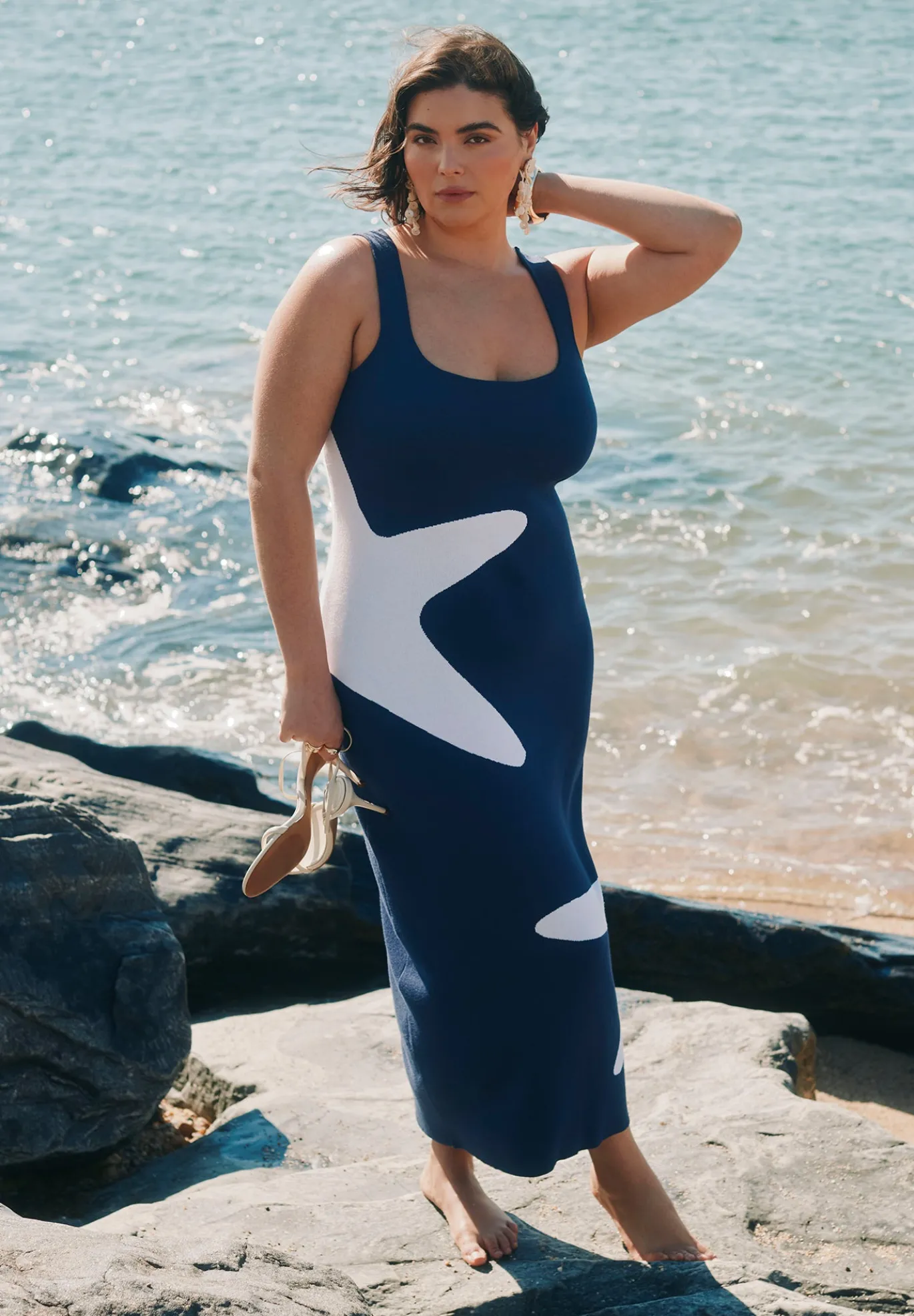 Intarsia Column Dress