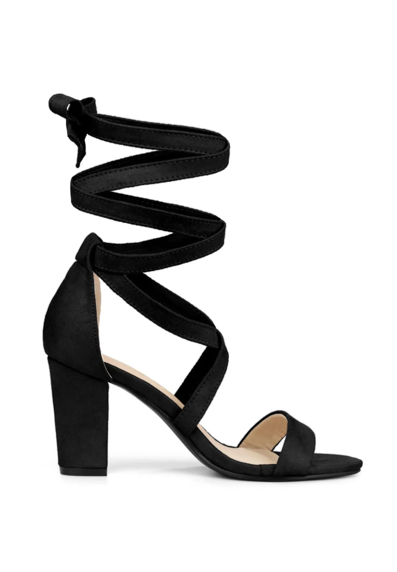 Lace Up Block Heel Sandals