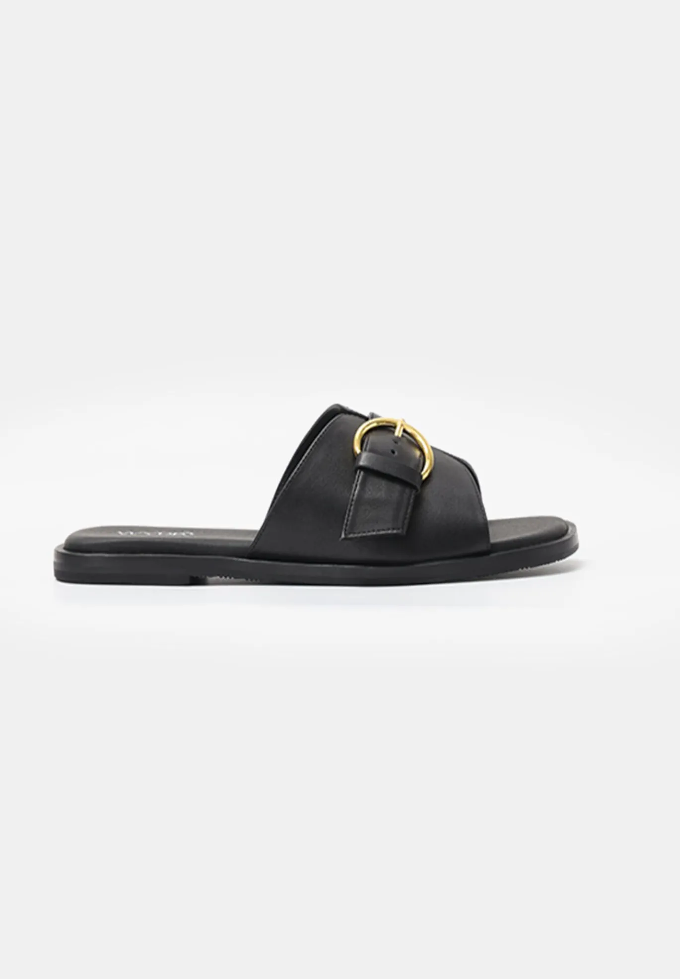 Marbella Buckle Flat Slides