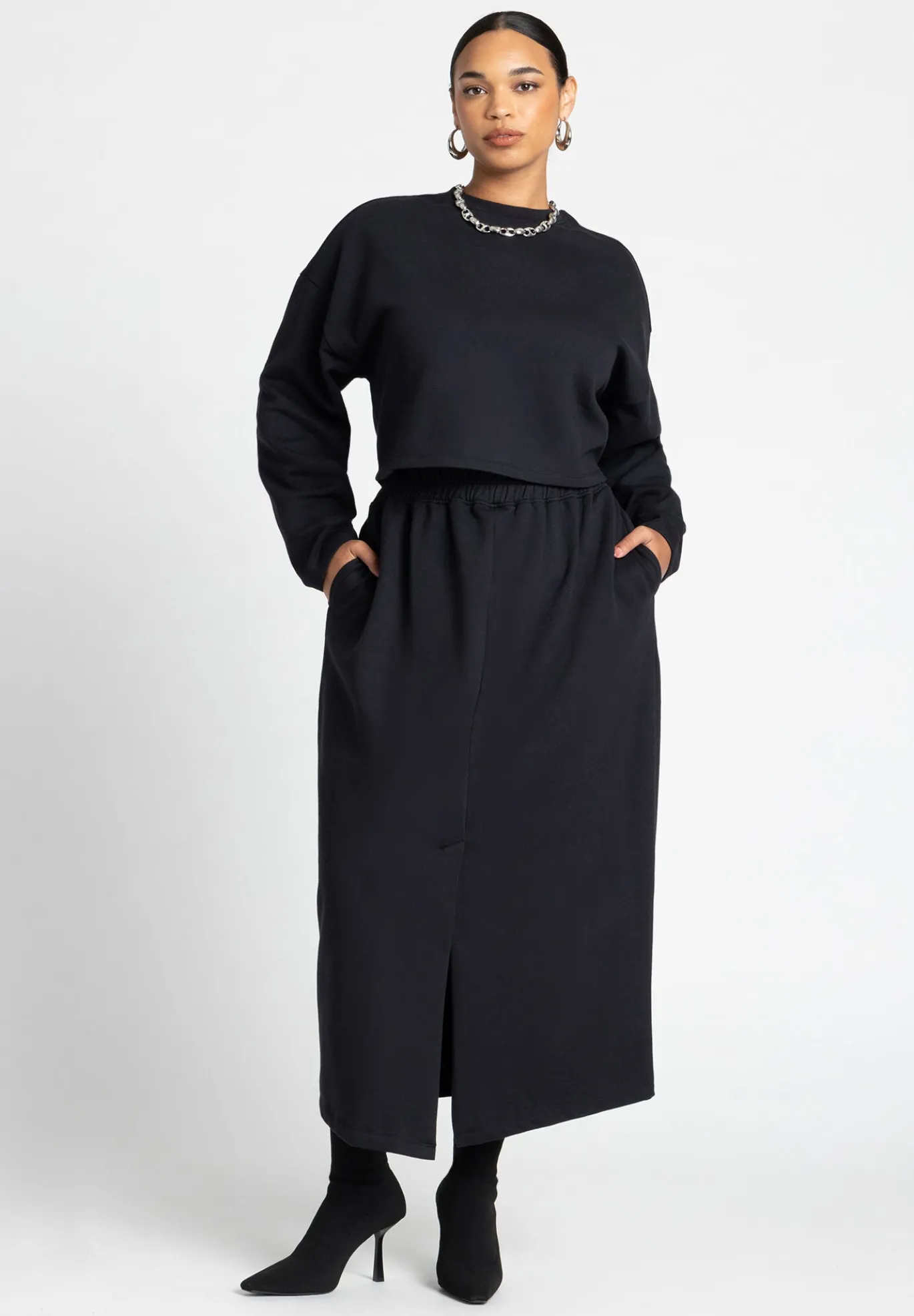 Maxi French Terry Skirt