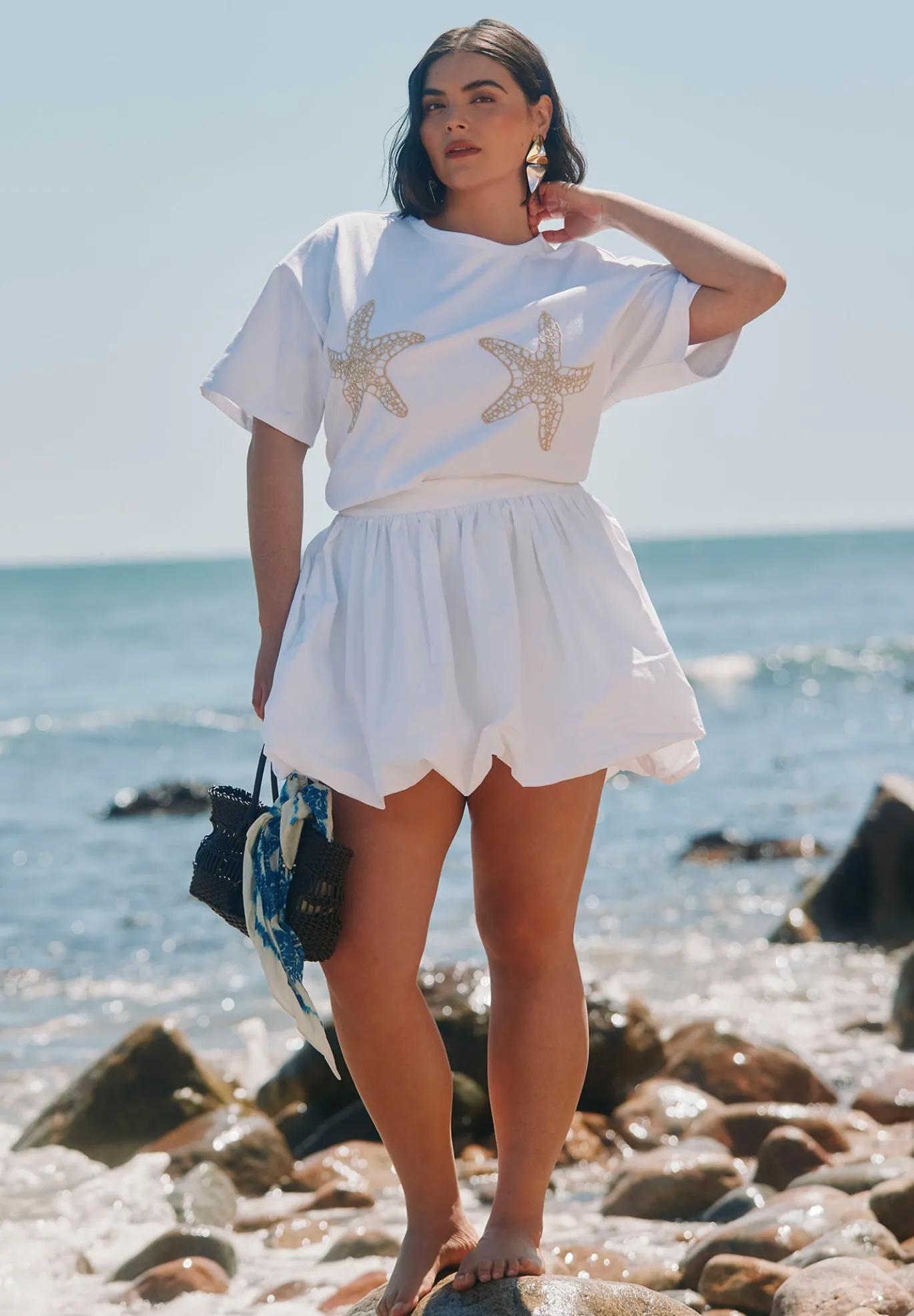 Mini Bubble Hem Skirt