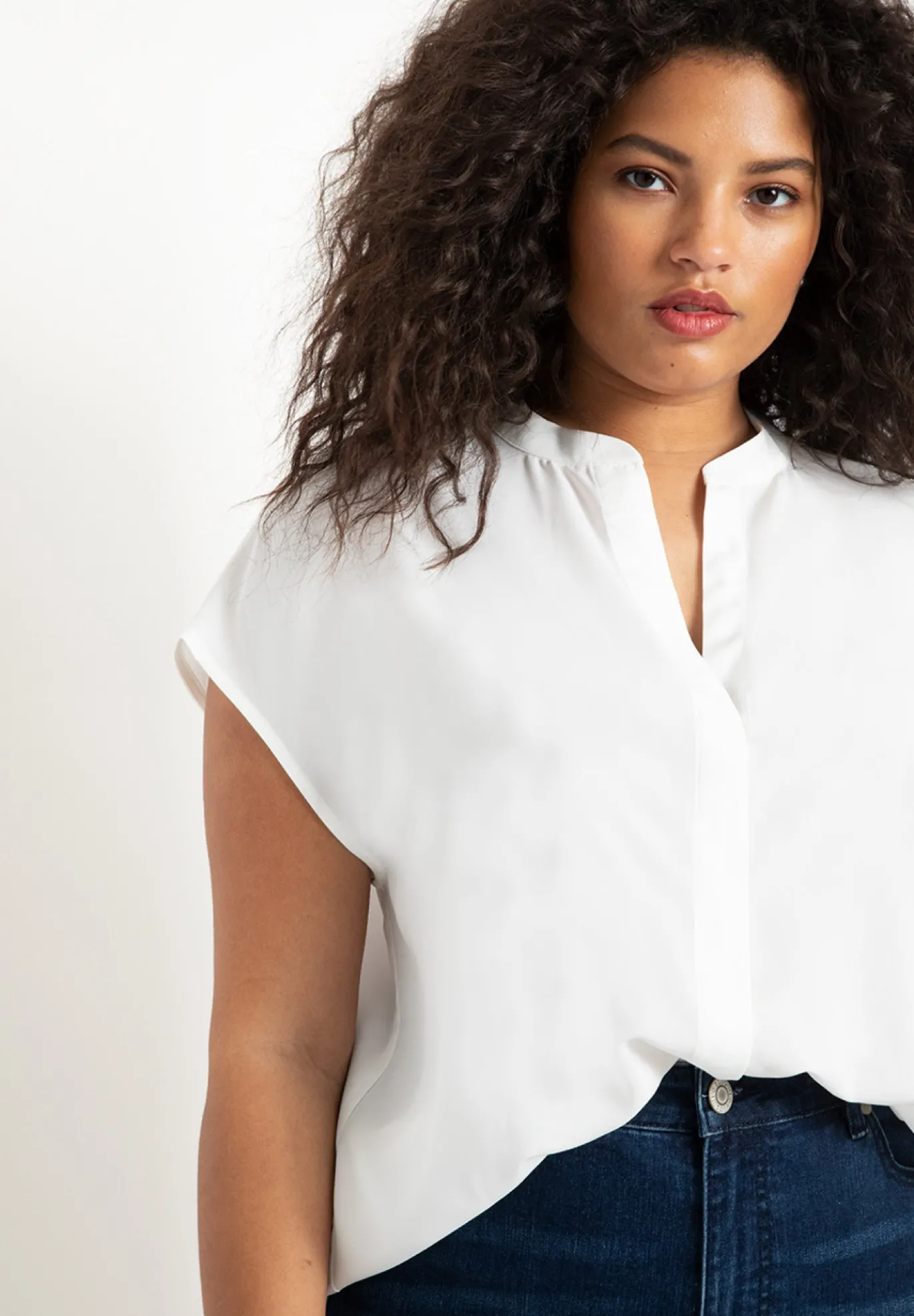 Notch Collar Blouse