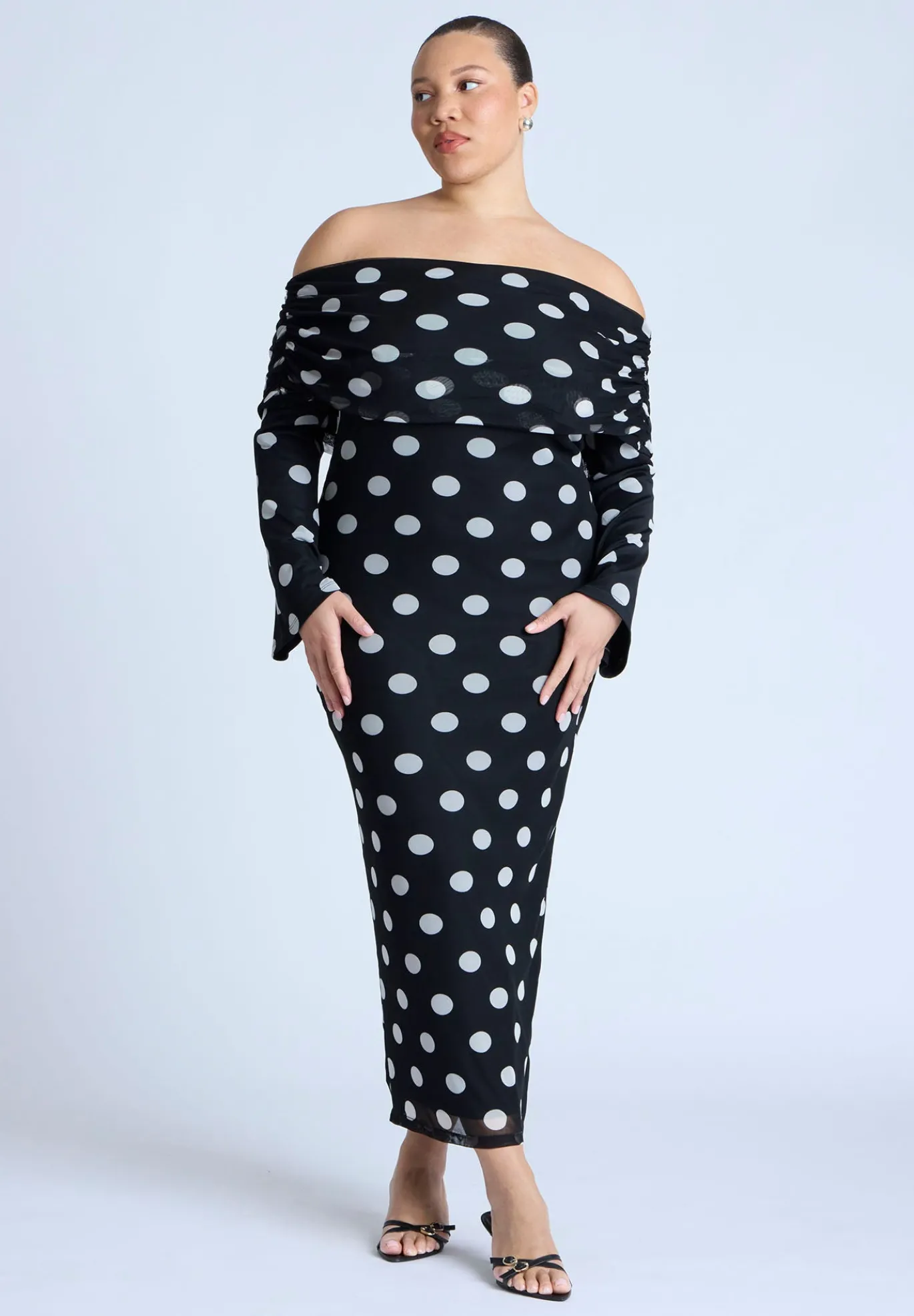 Off Shoulder Printed Dress