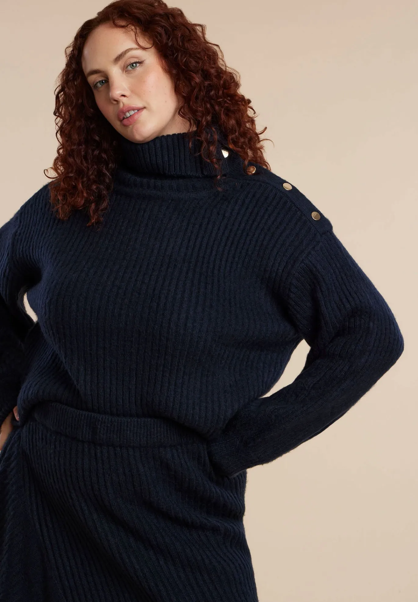 Oversized Button Detail Sweater