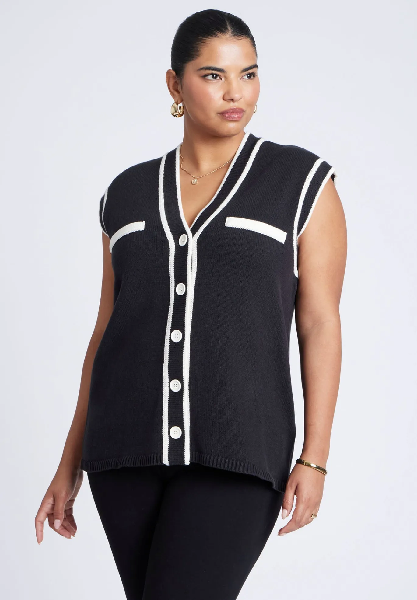 Oversized Sweater Vest