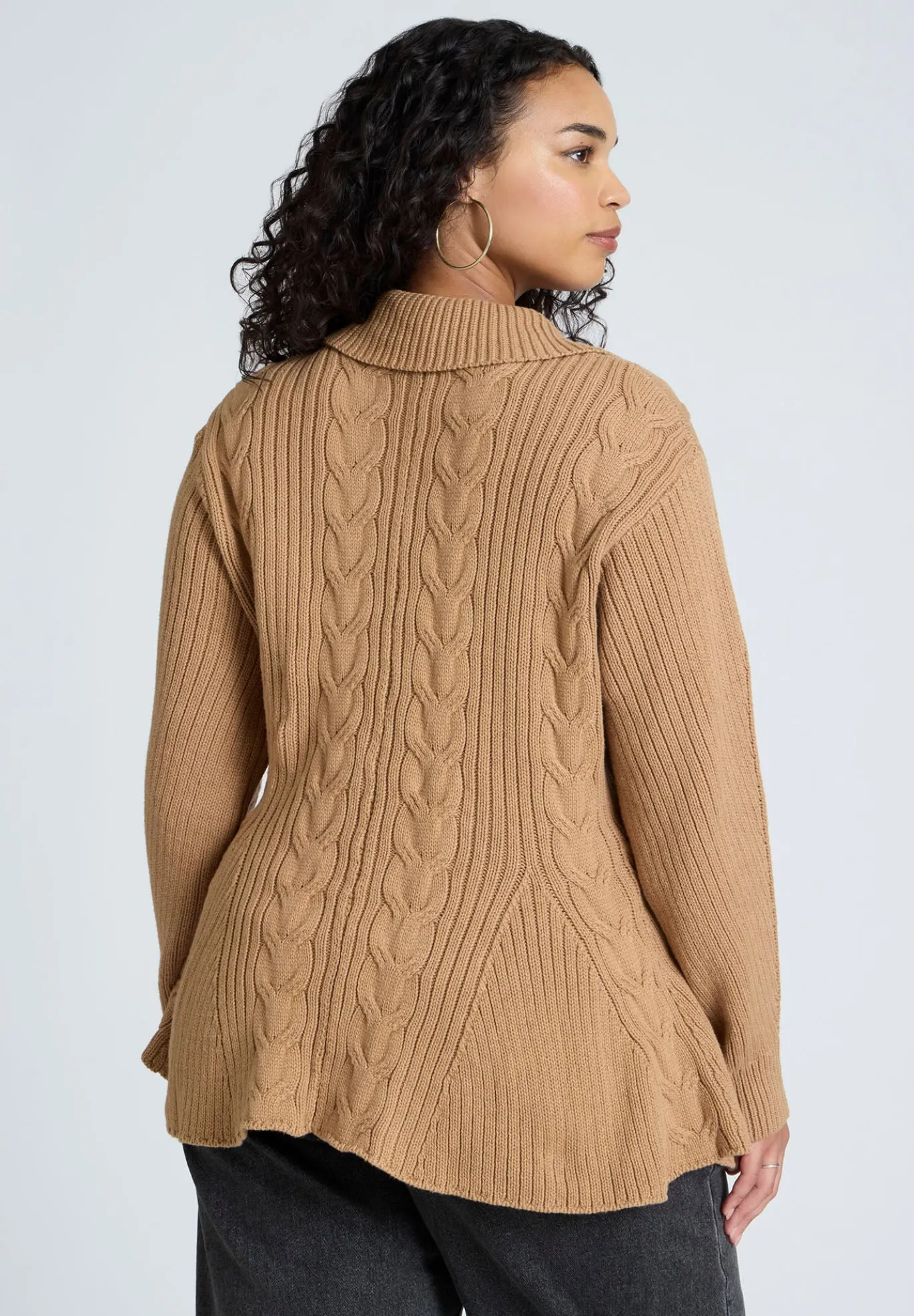 Peplum Zipper Sweater