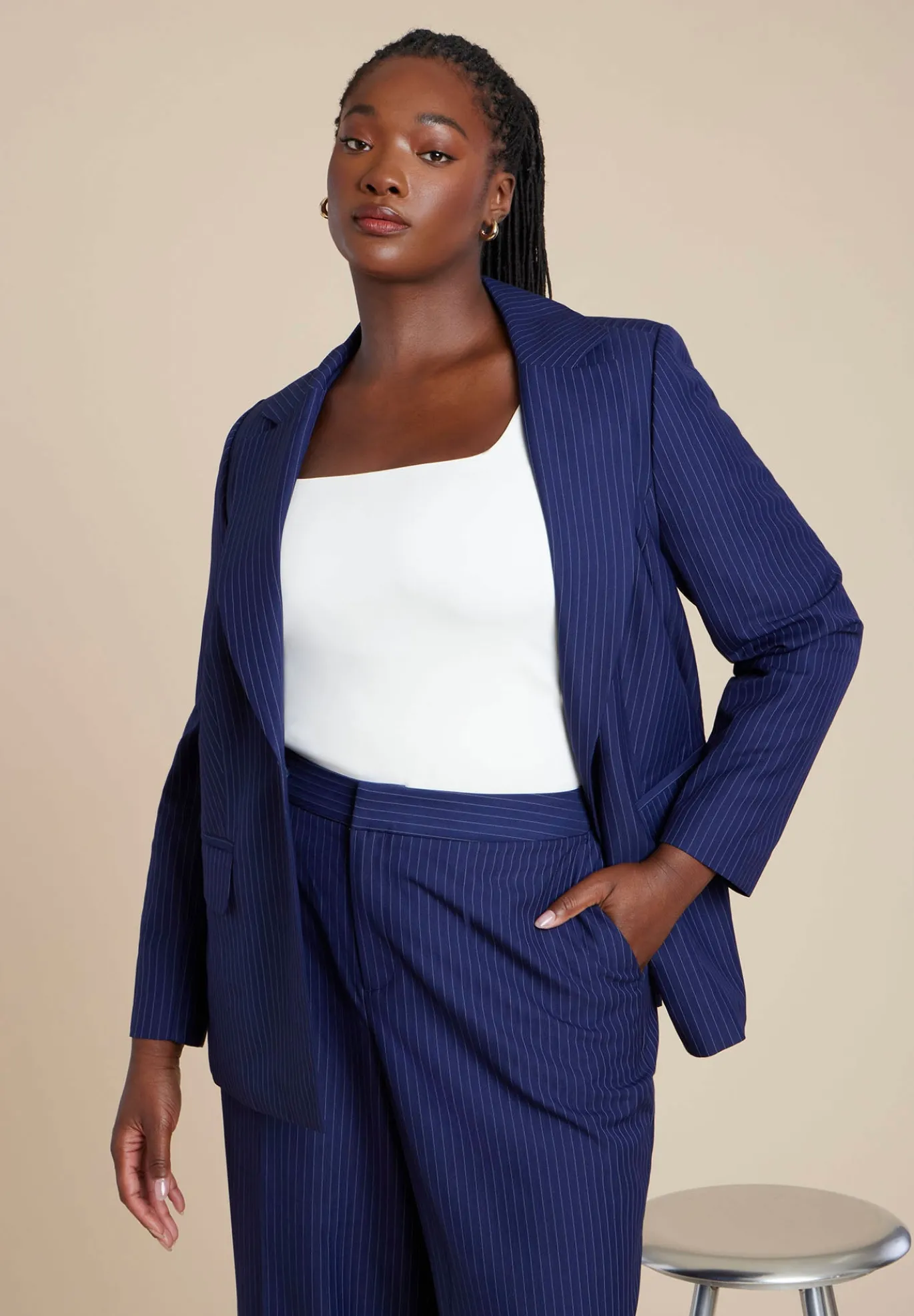 Pinstripe Blazer