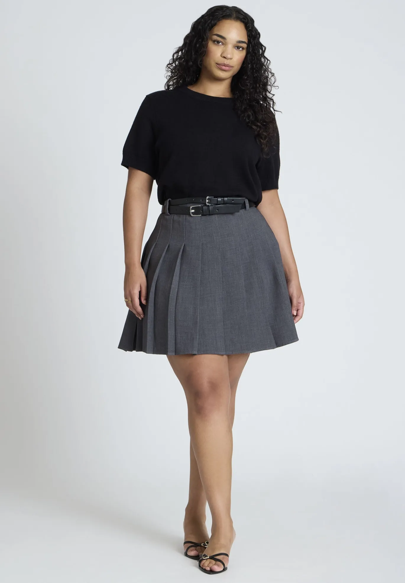 Pleated Mini Skirt