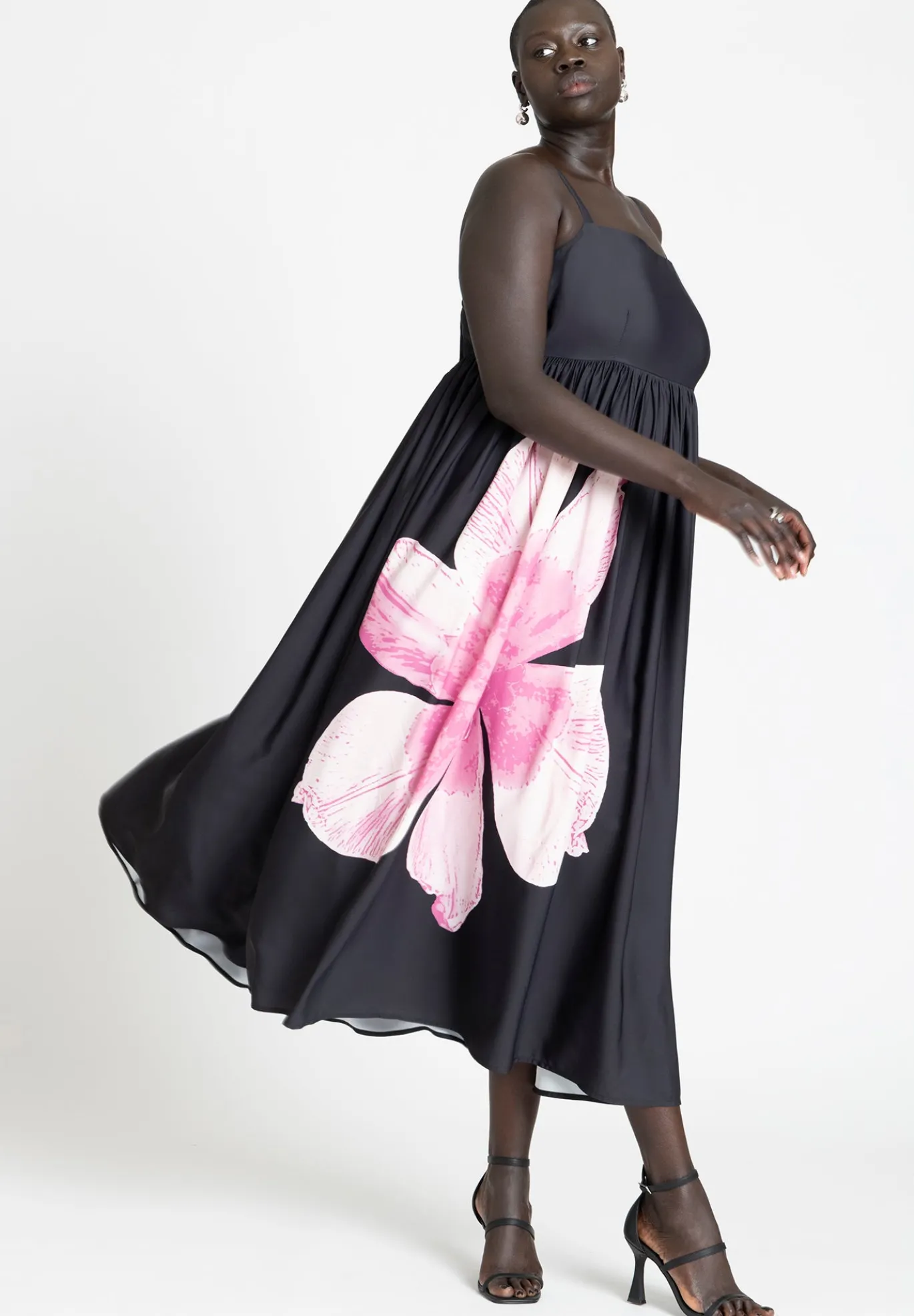 Printed Flower Maxi Dress