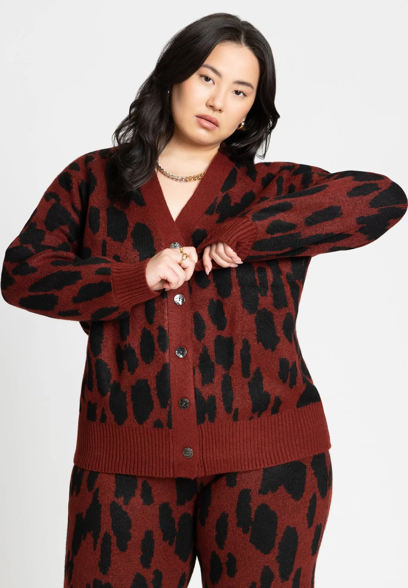 Printed Longline Cardigan