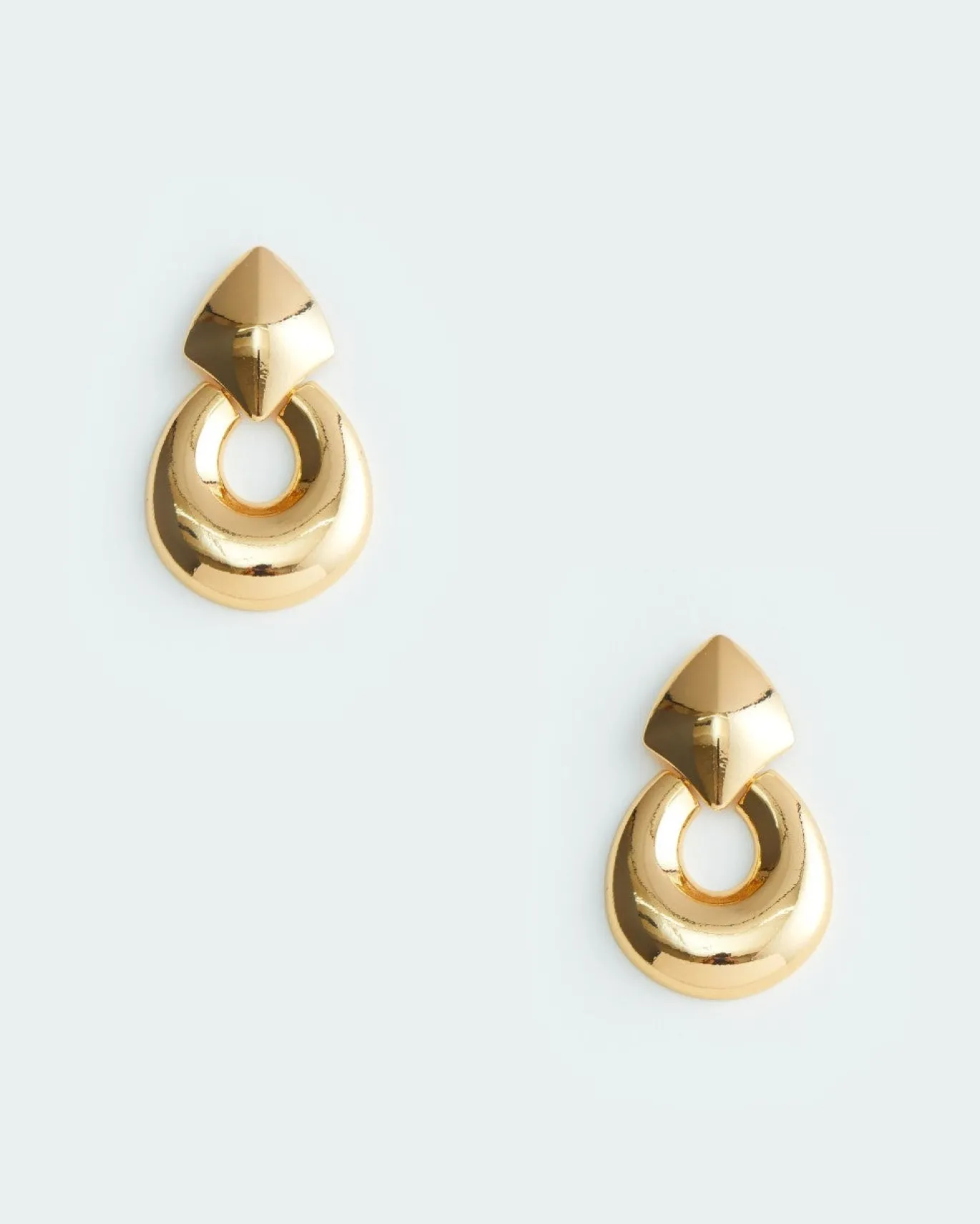 Round Diamond Stud Loop Earring