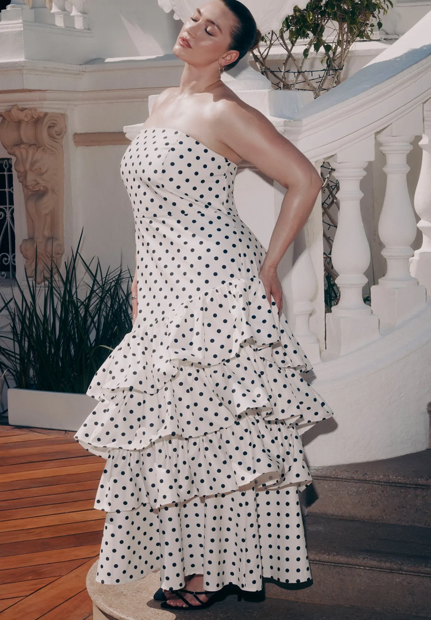Ruffle Dot Gown