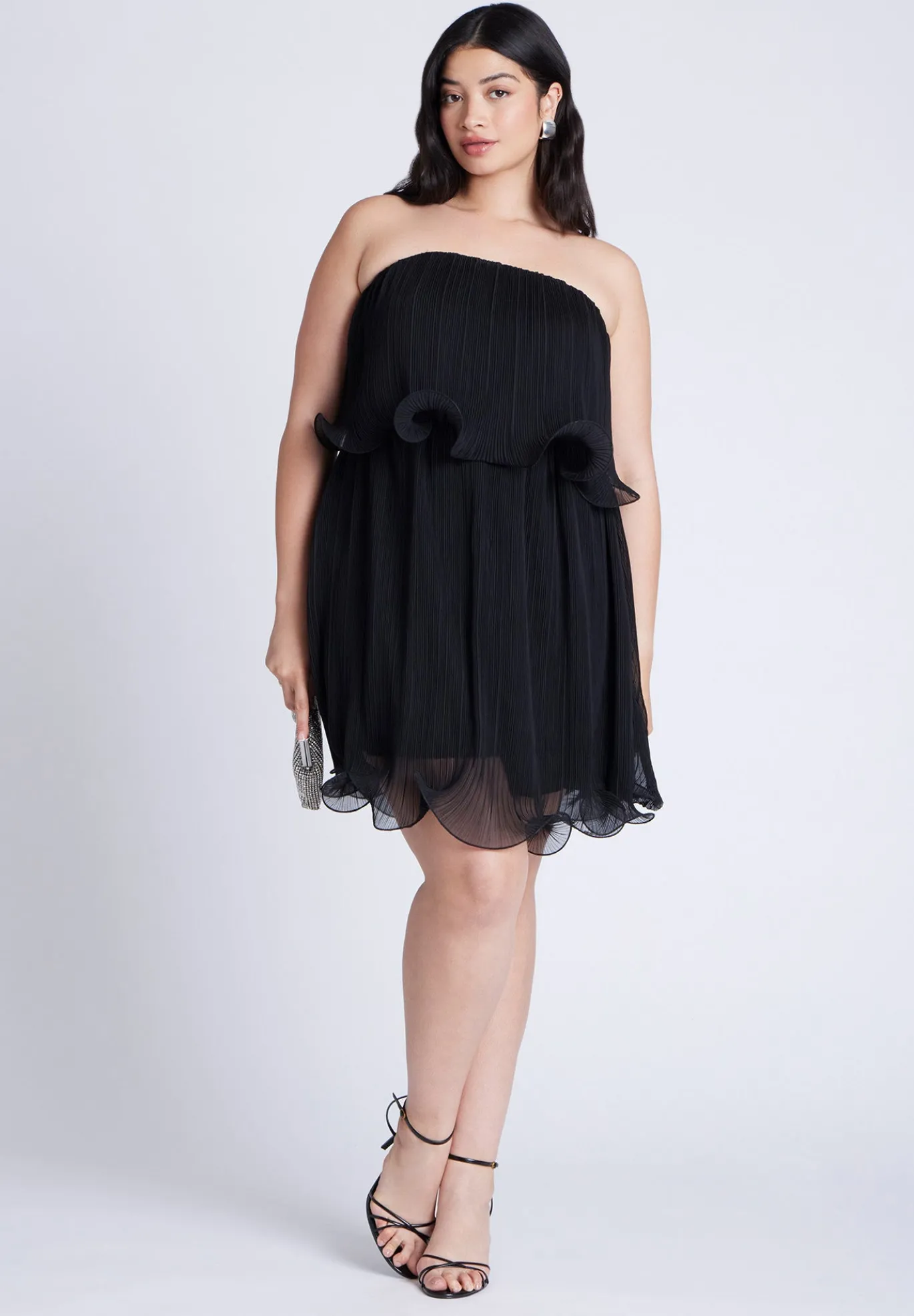 Ruffle Hem Mini Dress