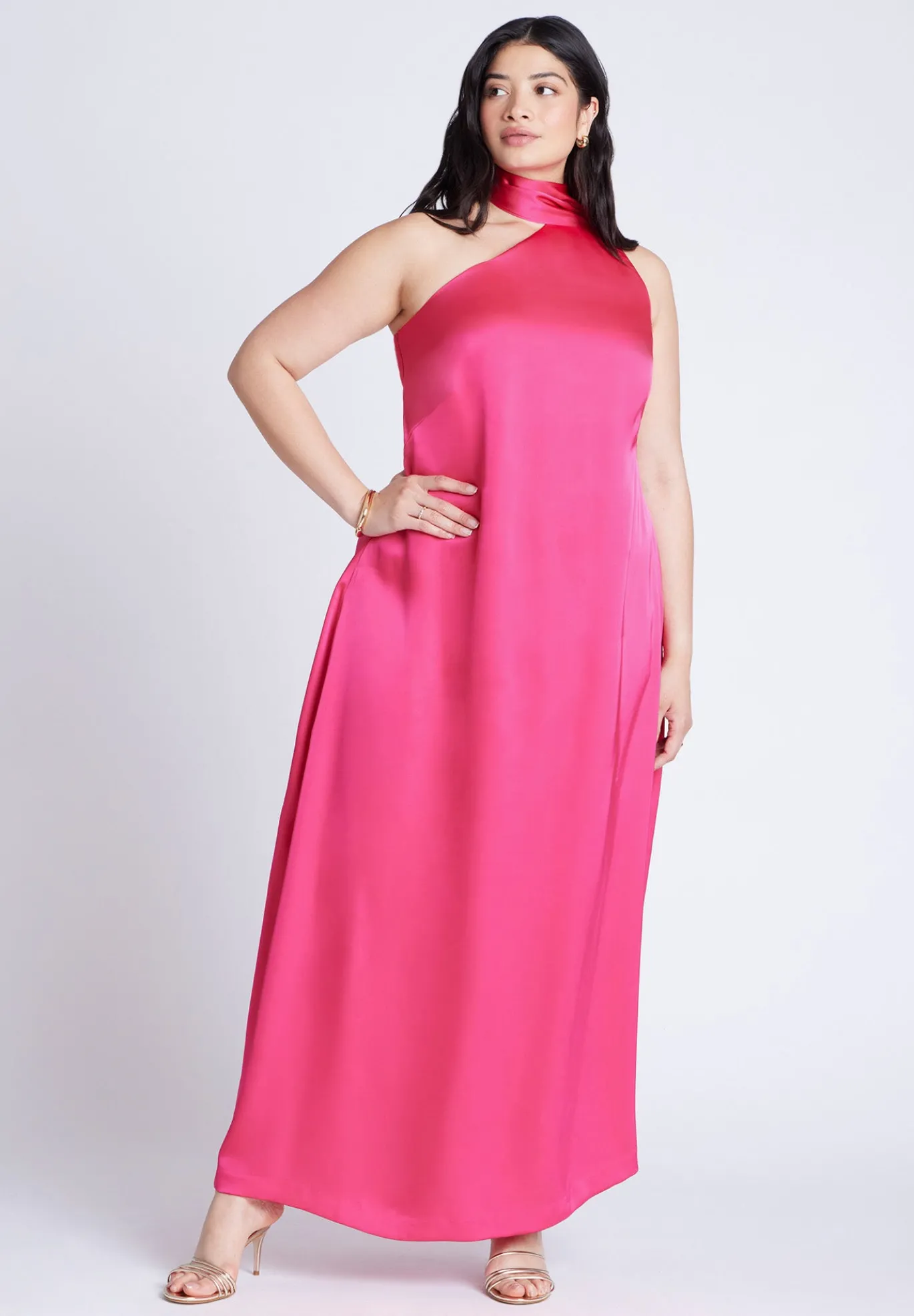 Scarf Neck Maxi Dress