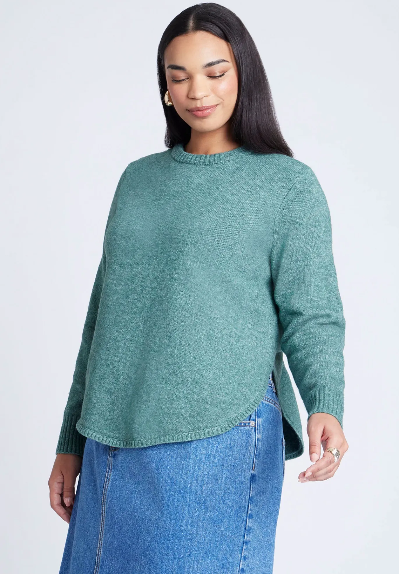 Scoop Hem Sweater