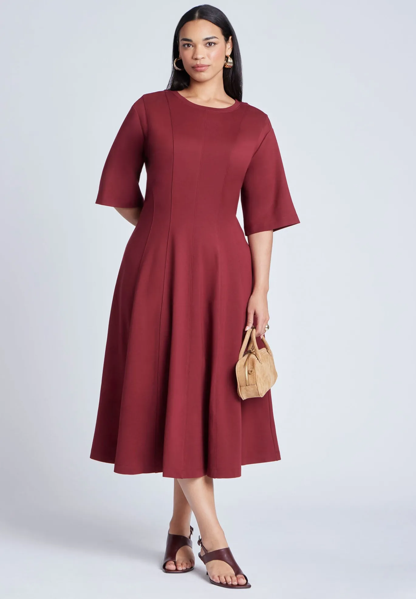 Seam Detail Ponte Work Dress