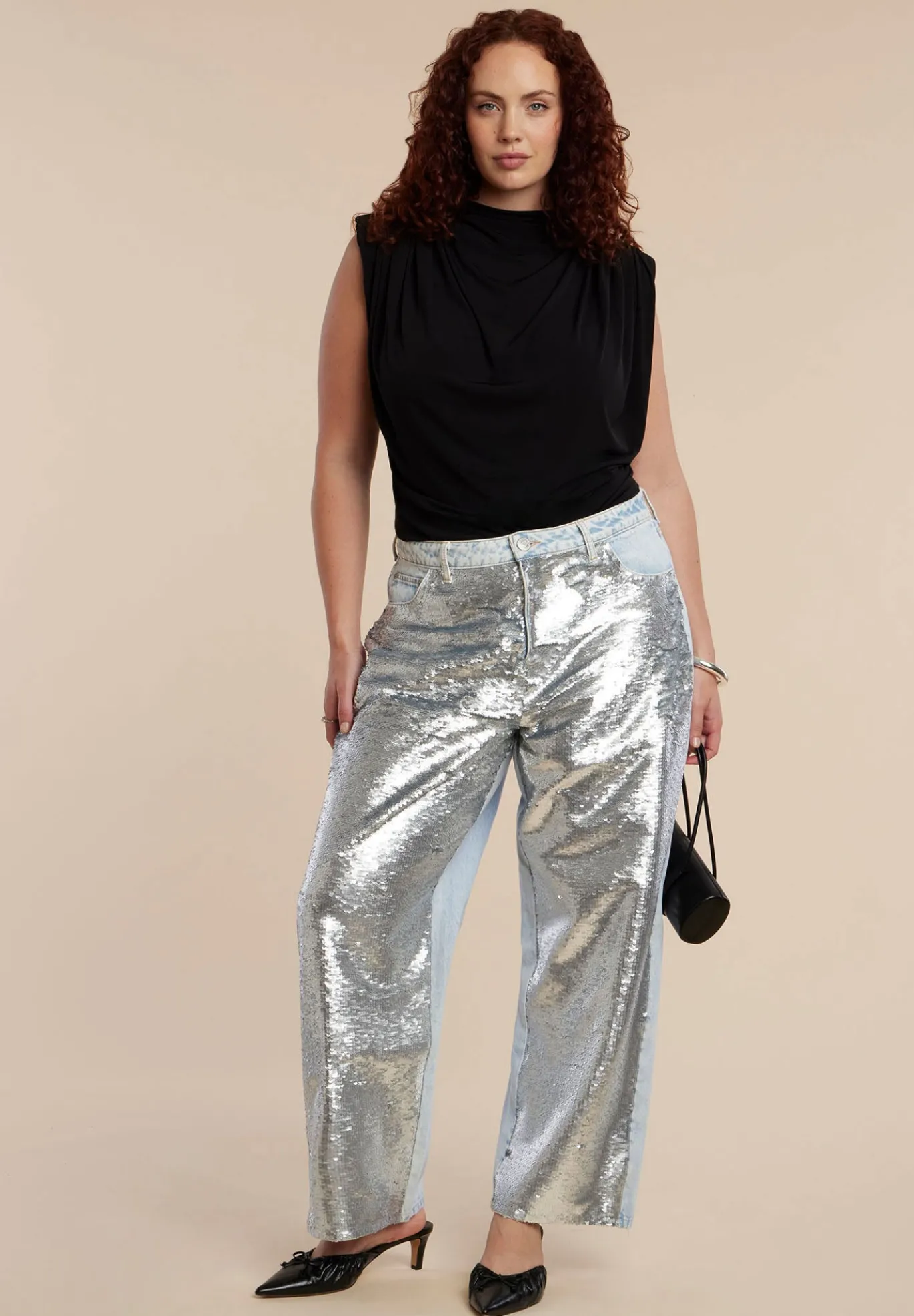 Sequin Front Jean