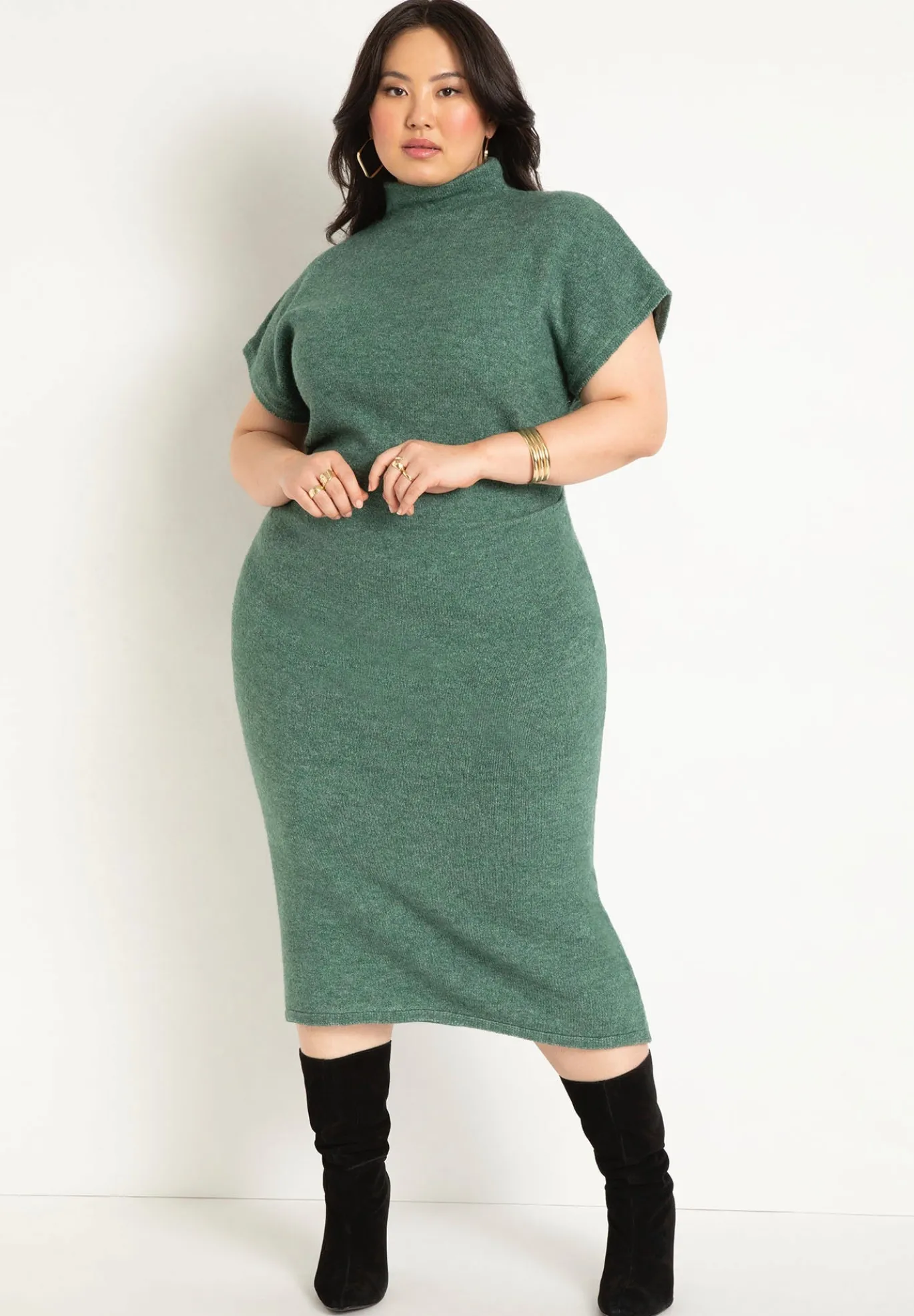 Short Sleeve Sweater Dress