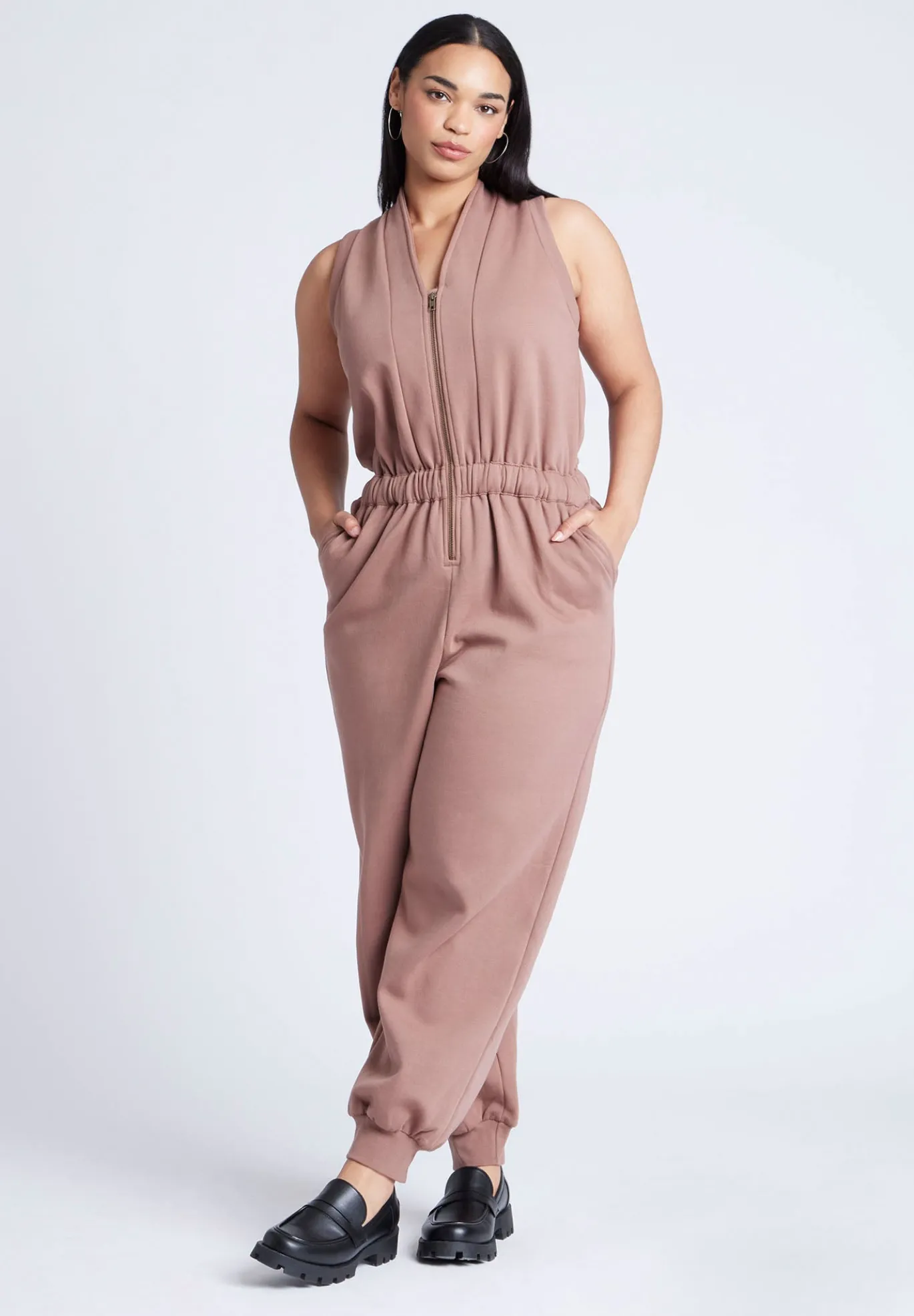 Sleeveless Knit Jumpsuit