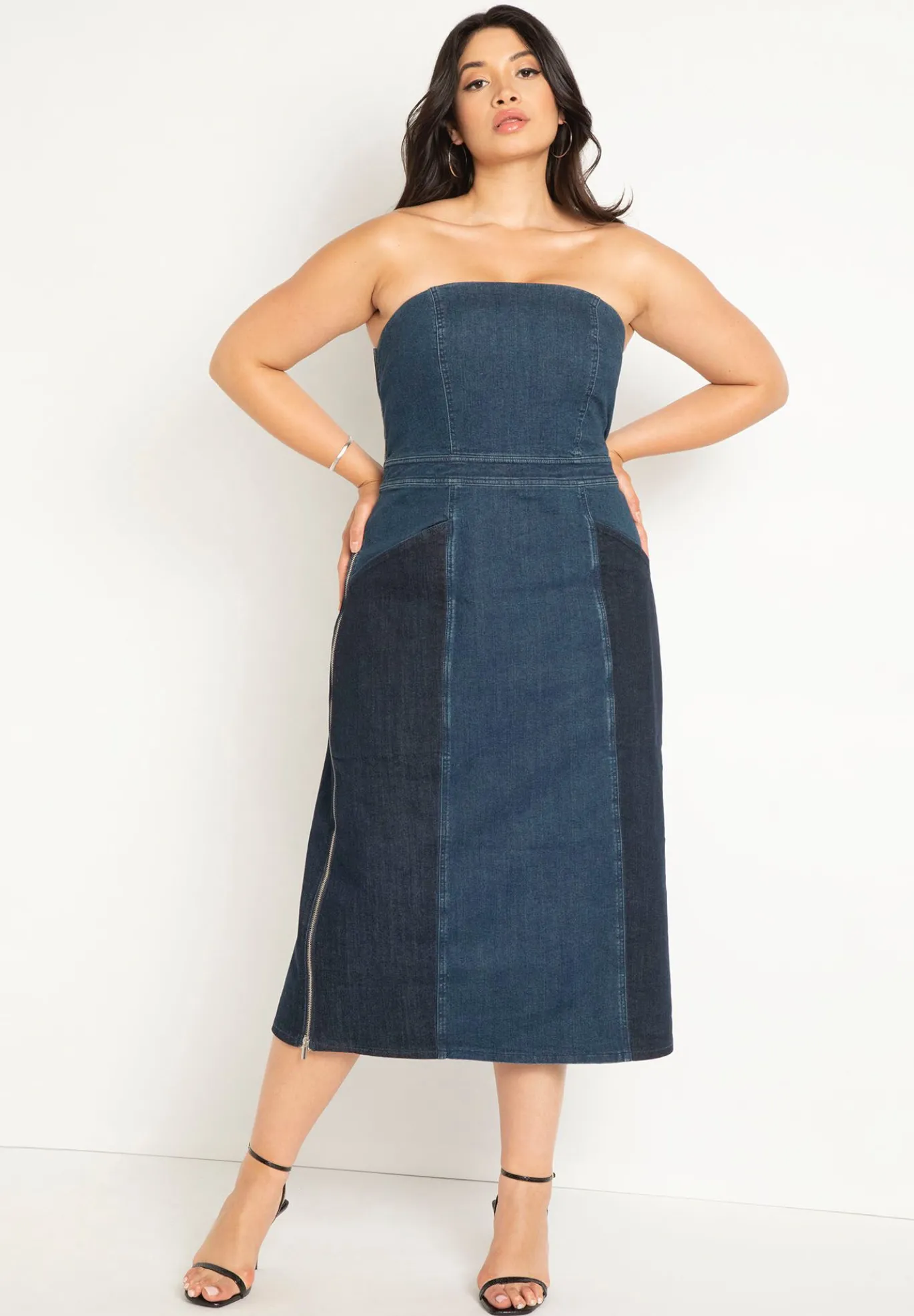 Strapless Denim Dress