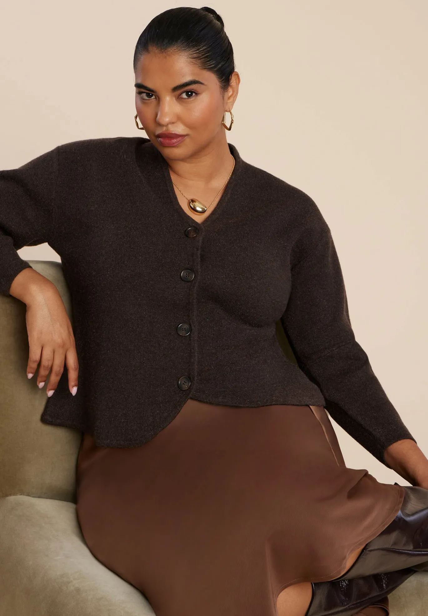 Structured Lurex Cardigan