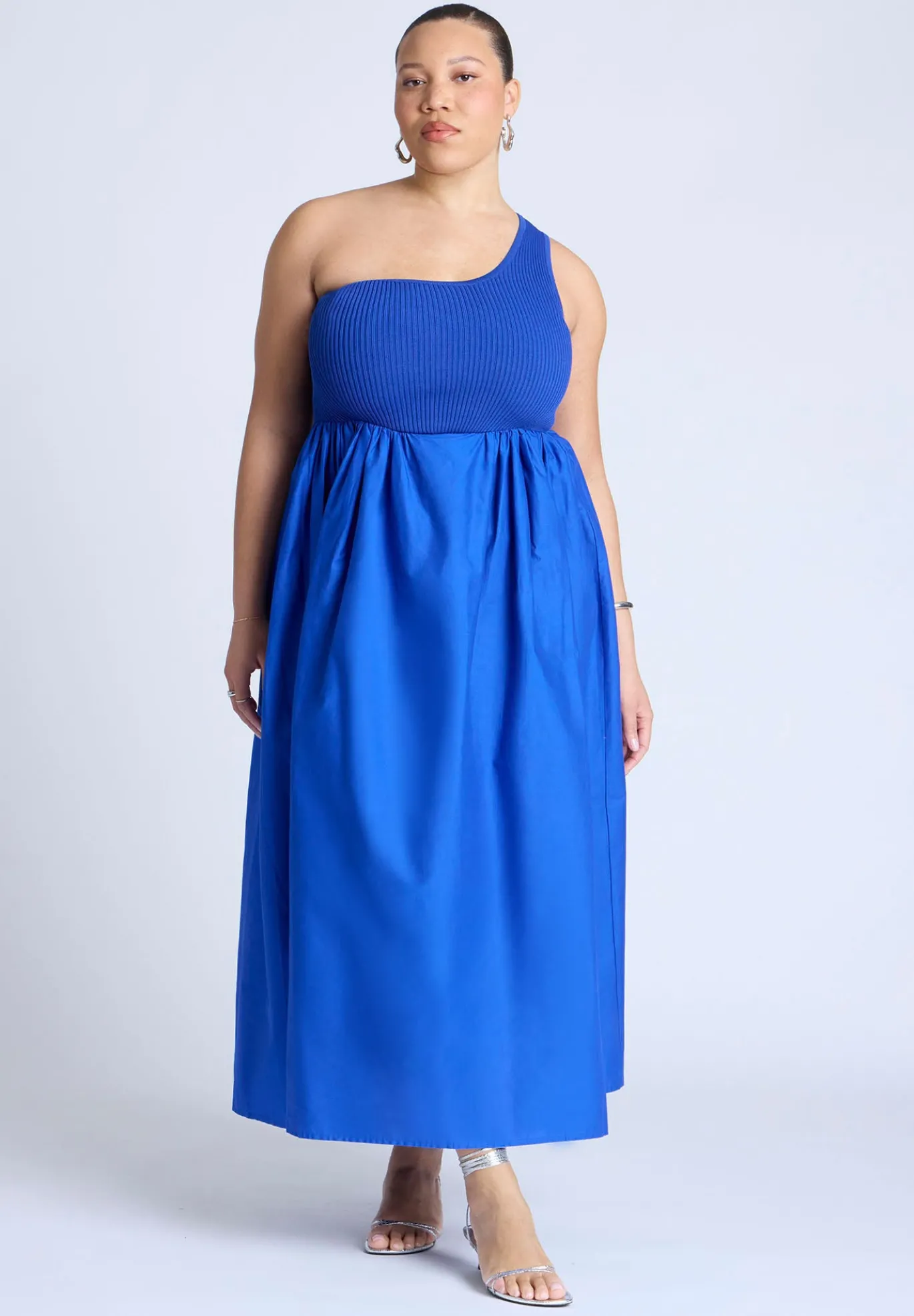 Sweater Bodice Poplin Dress