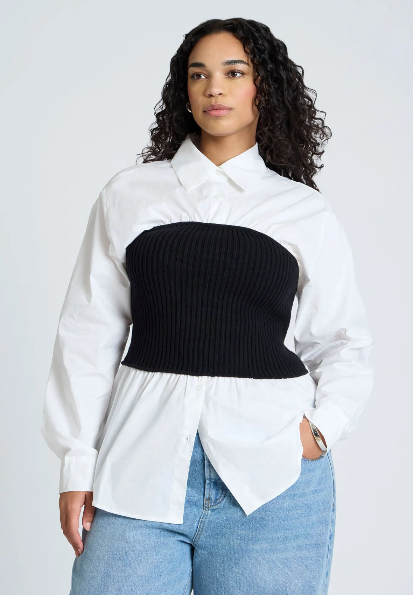 Sweater Tube Twofer Top