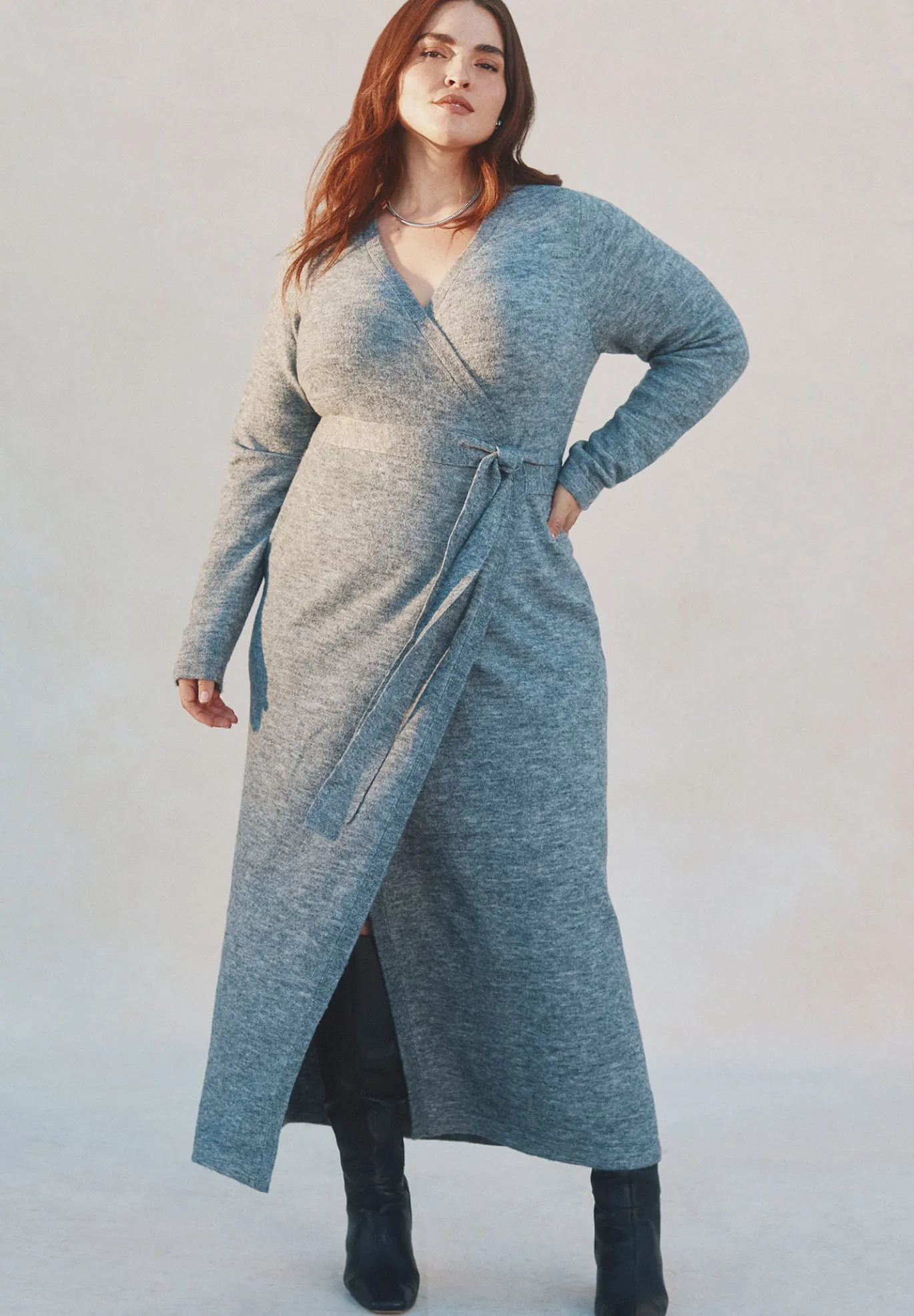 Sweater Wrap Dress