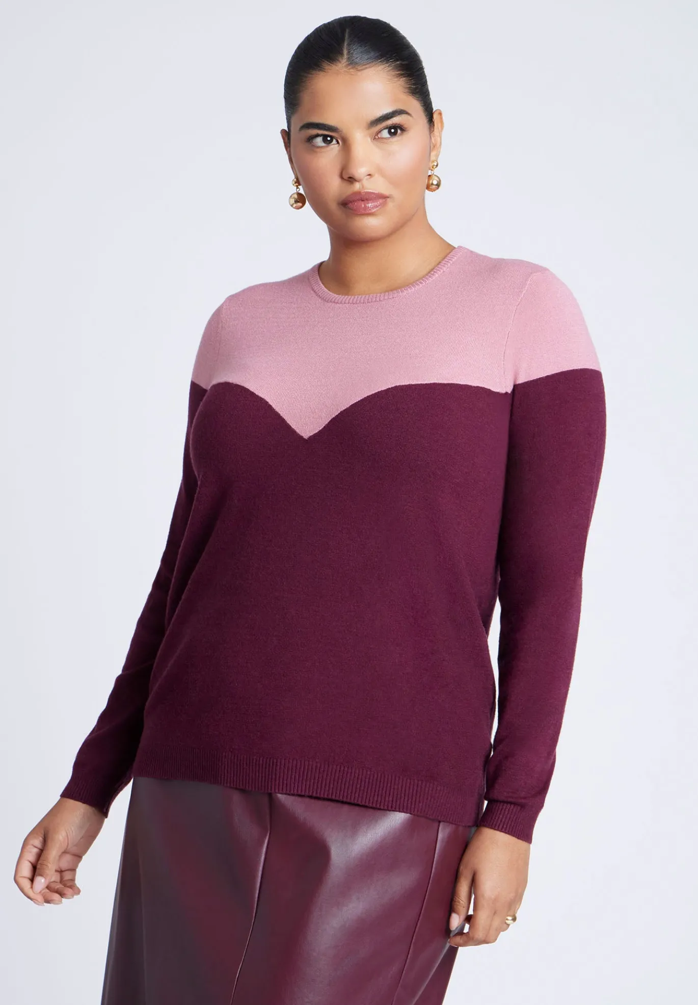 Sweetheart Colorblock Sweater