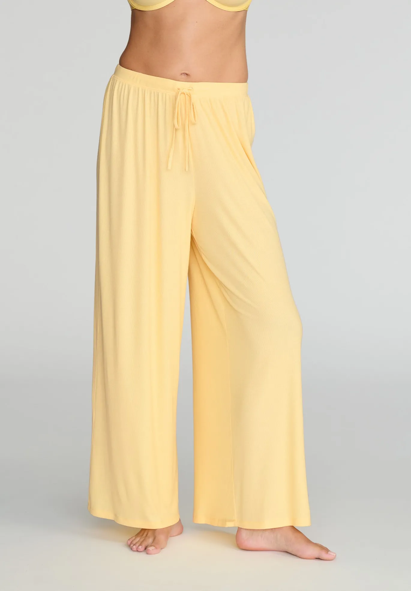 The Drawstring Pant - Modal Silk Rib
