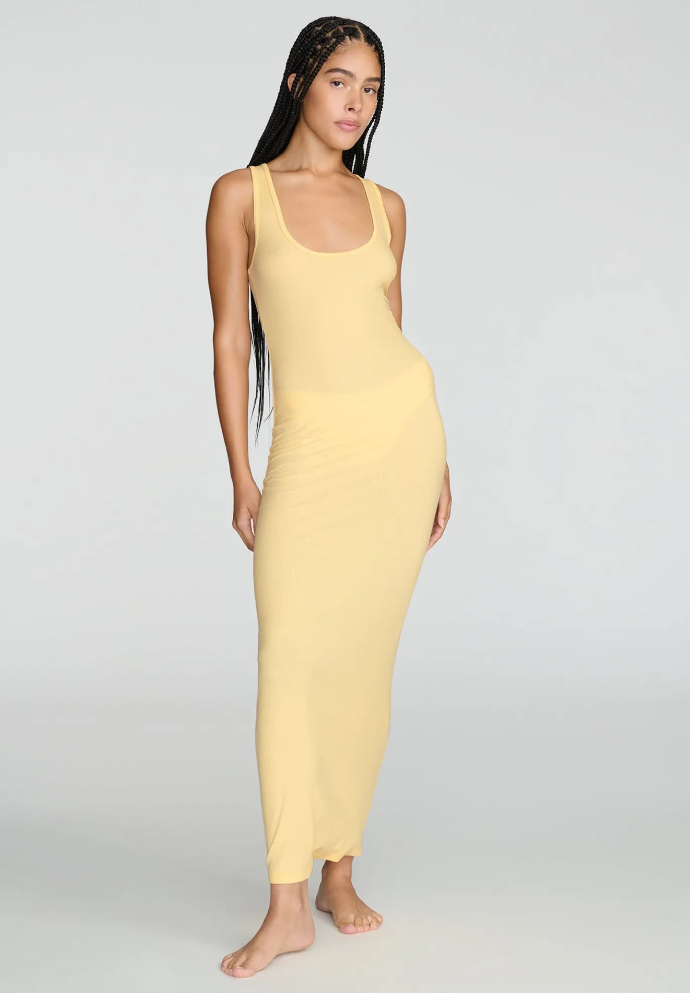 The Midi Dress - Modal Silk Rib