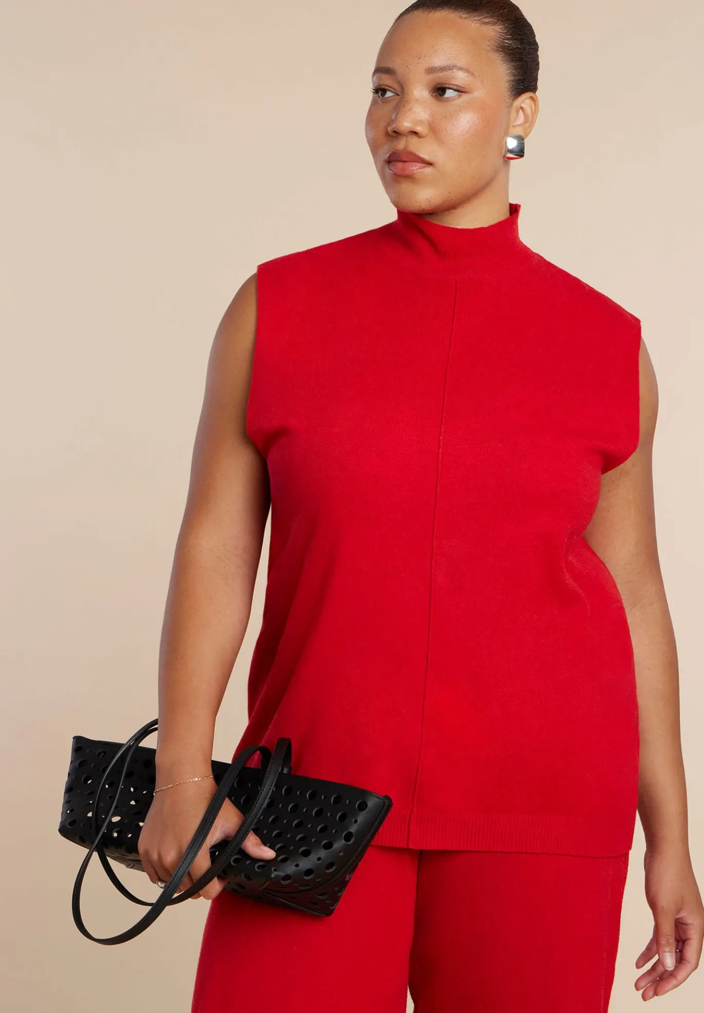 Turtleneck Sleeveless Sweater