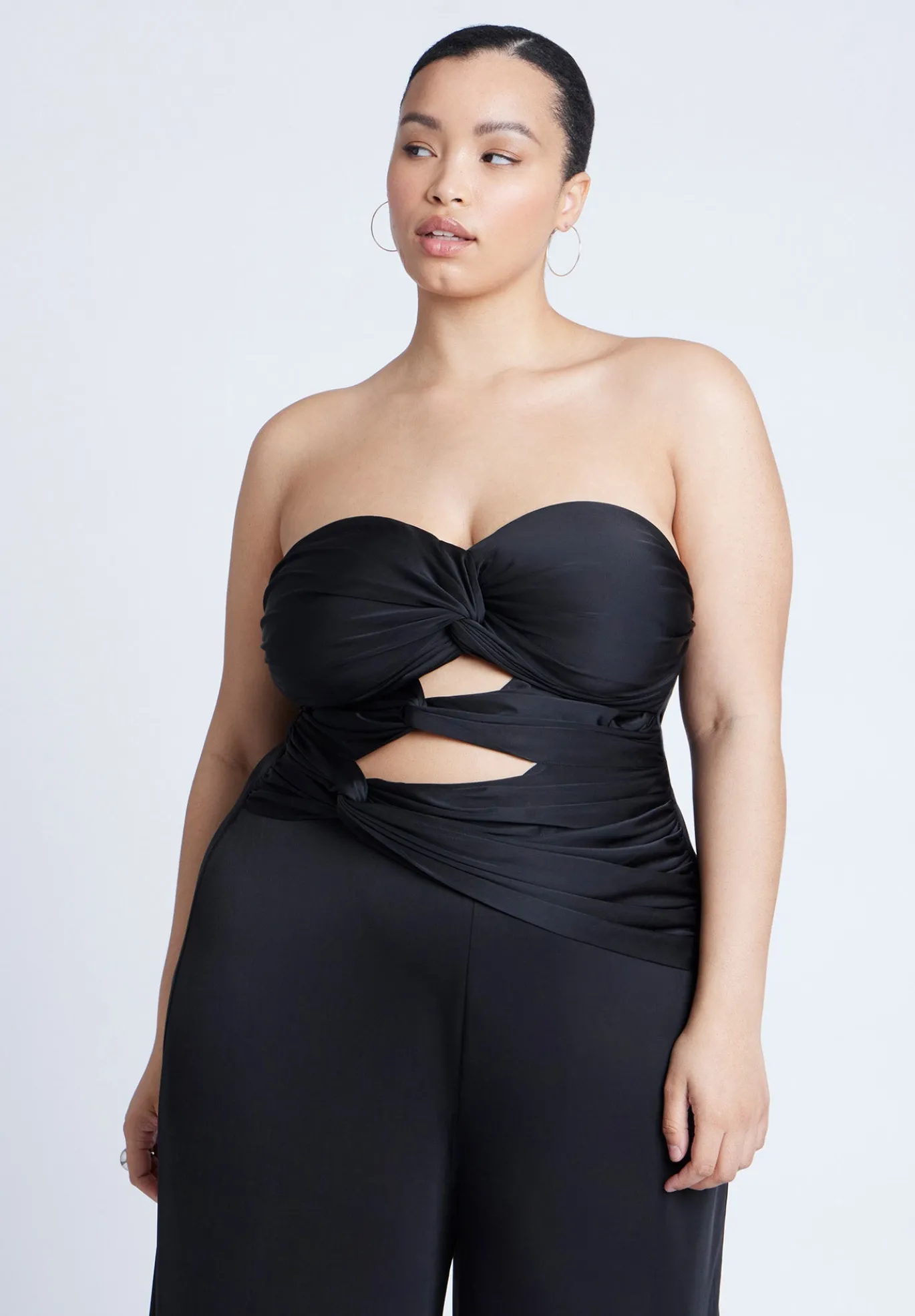 Twist Detail Jumpsuit With Cutout